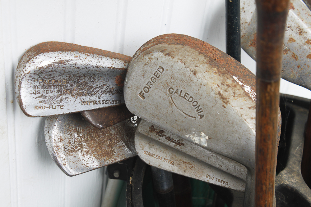 Vintage Golf Clubs And Bag