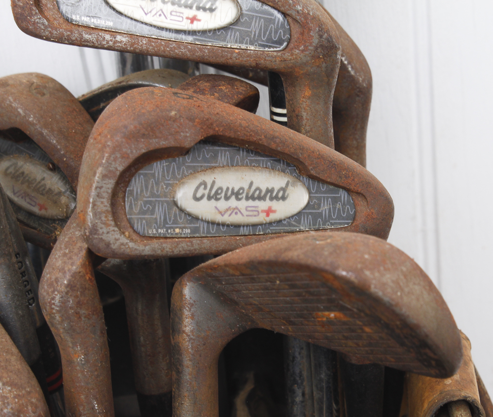 Vintage Georgia Tech Golf Bag And Golf Clubs