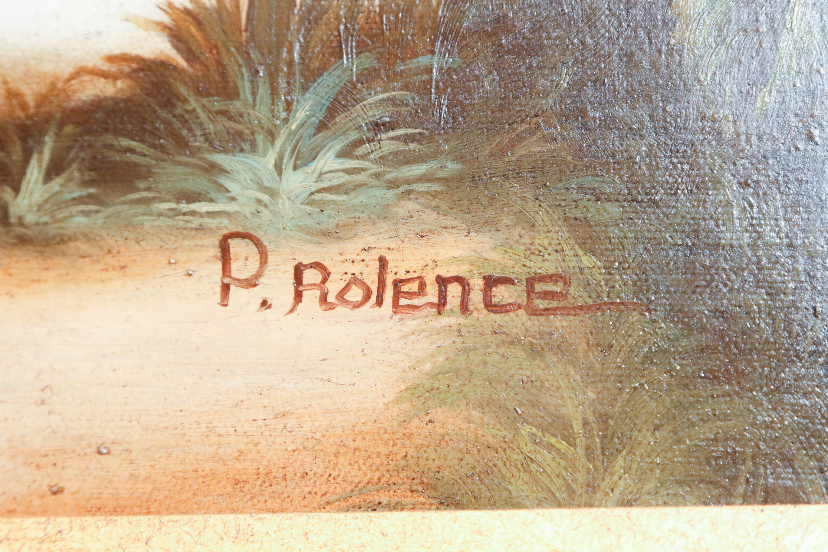 P. Rolence Folk Art Print on Canvas of Himalayan Rabbits Eating Cabbage