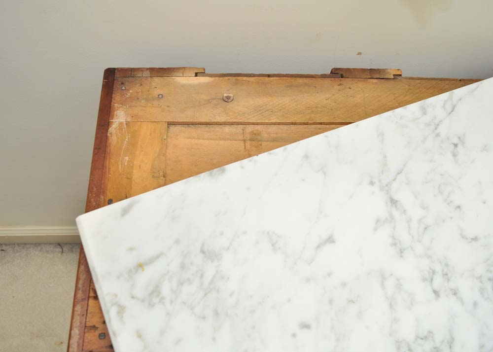 Antique Marble Top Victorian Walnut Washstand