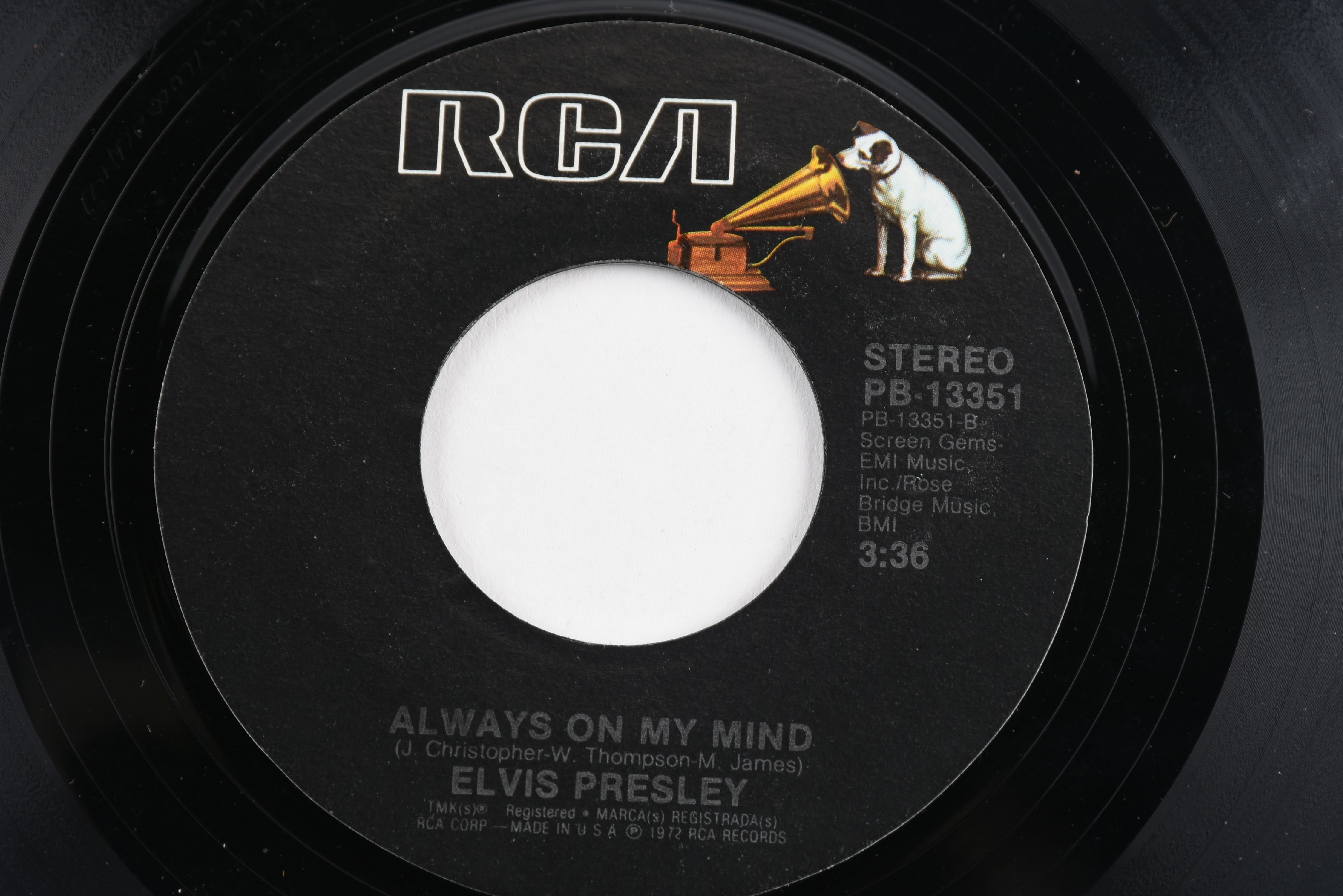 Elvis Presley "The Elvis Medley" Black Label 45 Record with Cover