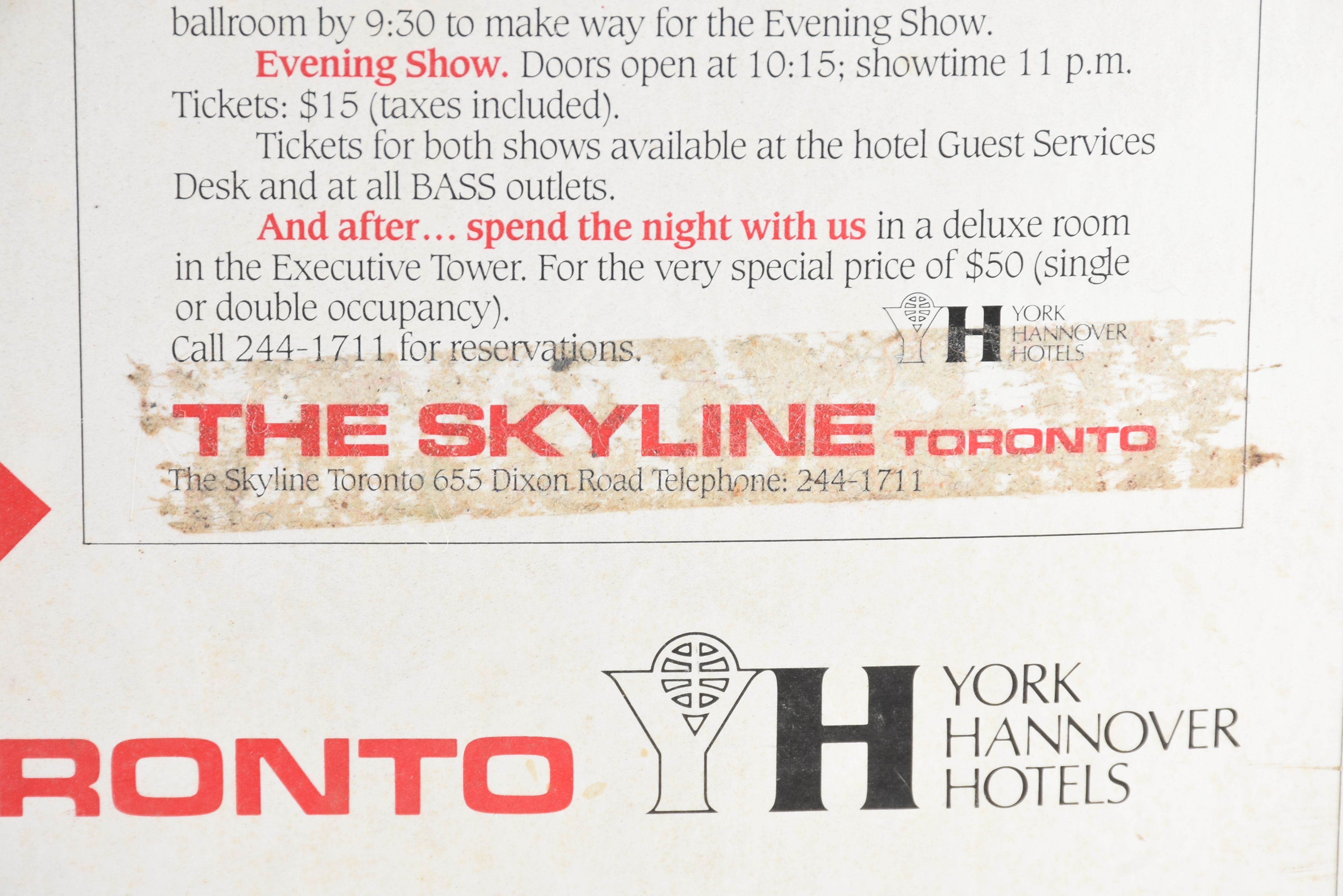 Vintage Tanya Tucker Toronto Show Poster on Board