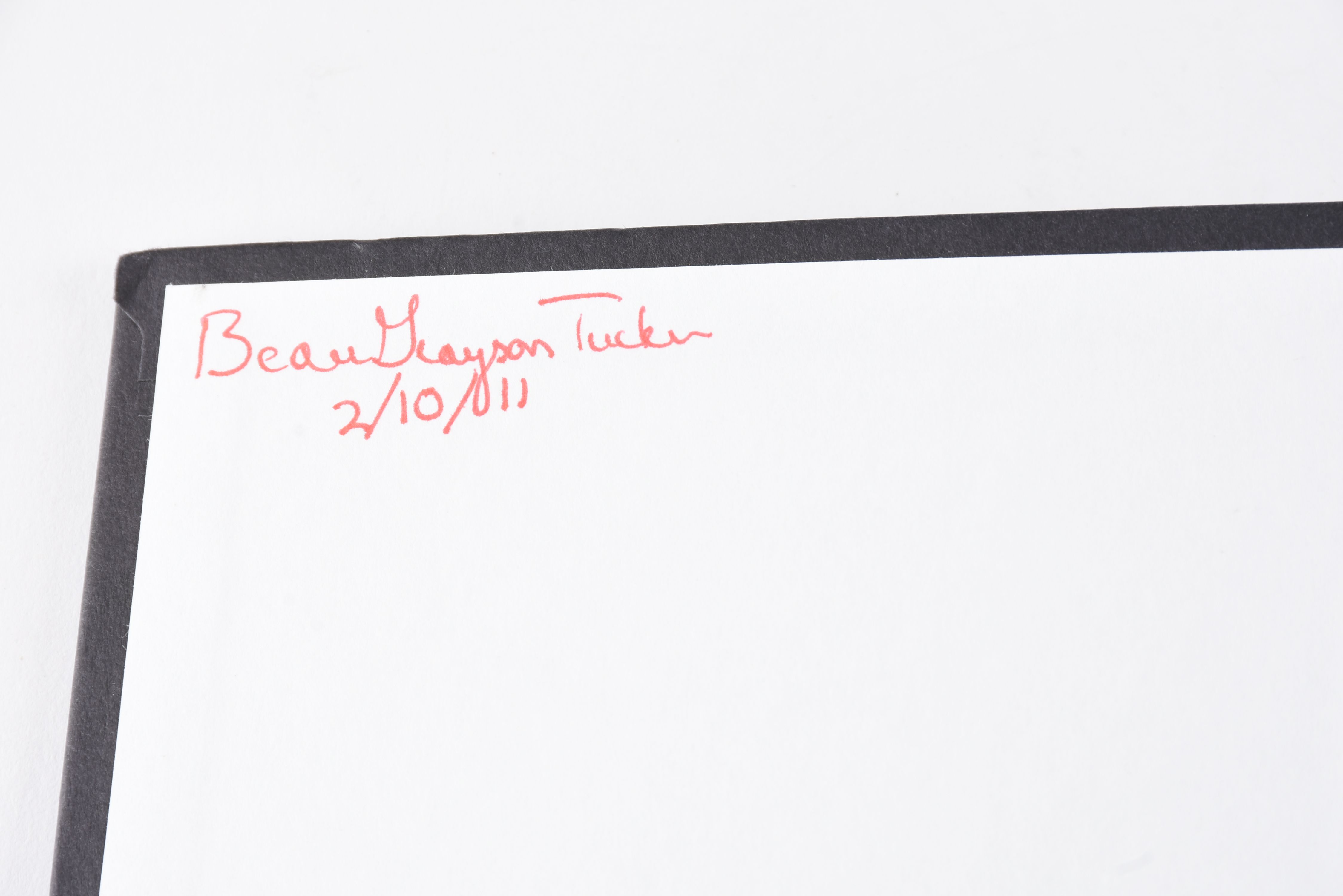 Hardback Book of "This Business of Music" with Beau Grayson Tucker Signature and Dated 2/10/11