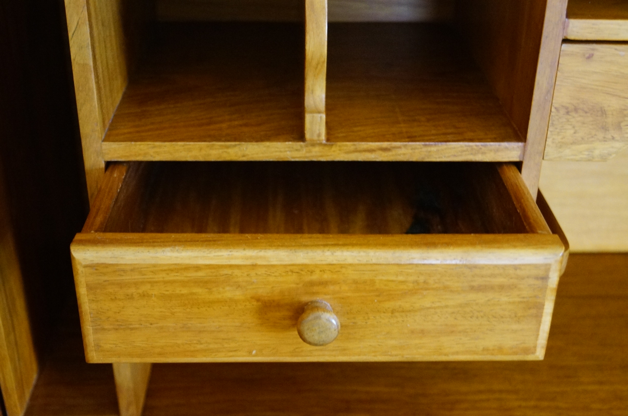 Roll Top Desk in Philippine Narra Wood with Hand Carved Details