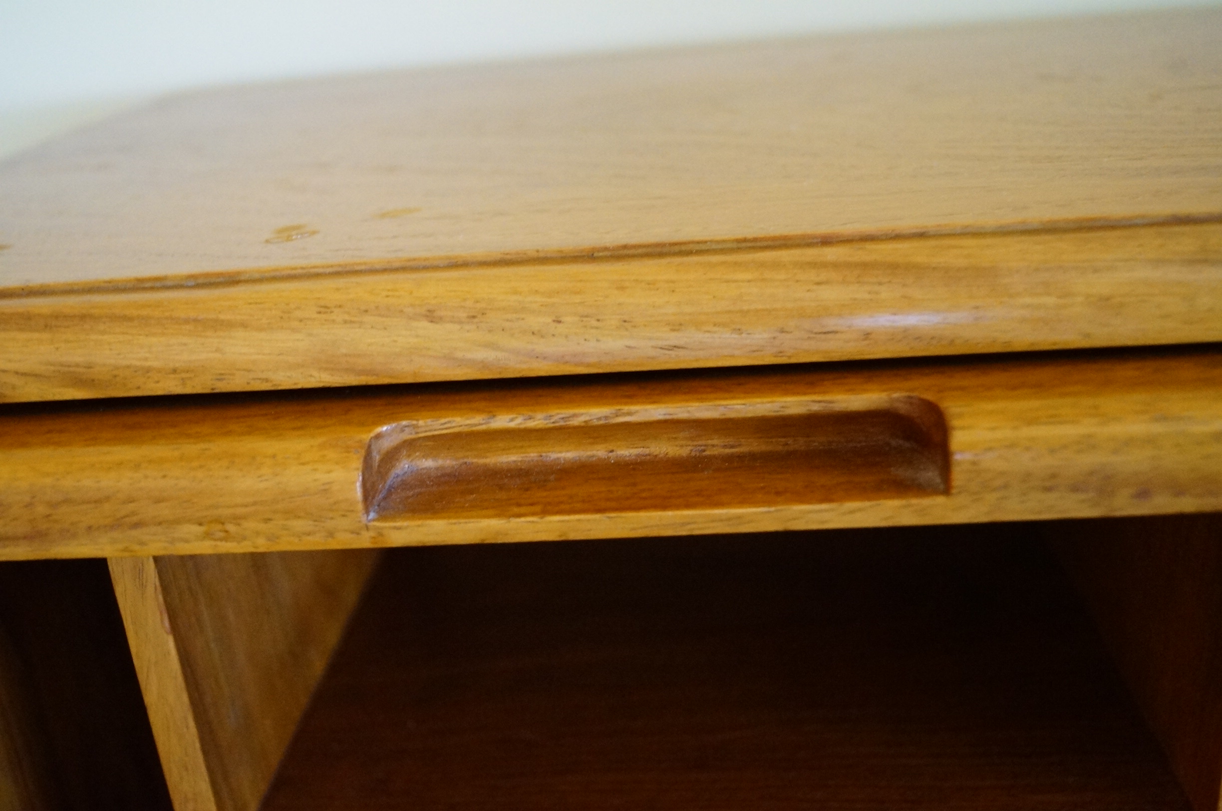 Roll Top Desk in Philippine Narra Wood with Hand Carved Details