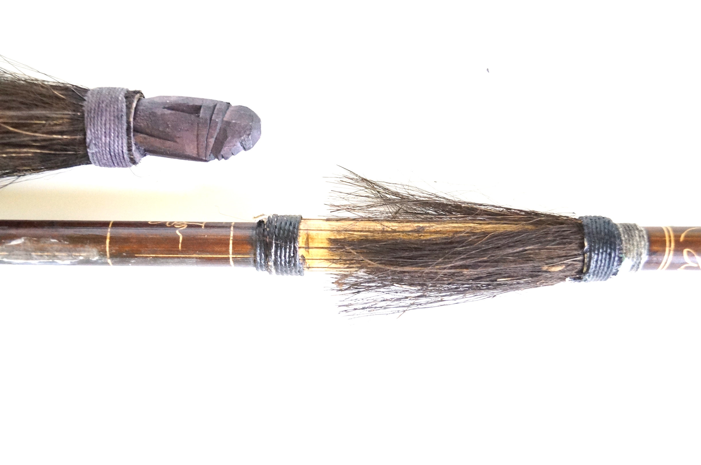 Handcrafted Indonesian Tribal Blow Dart Gun, Darts and Pouch