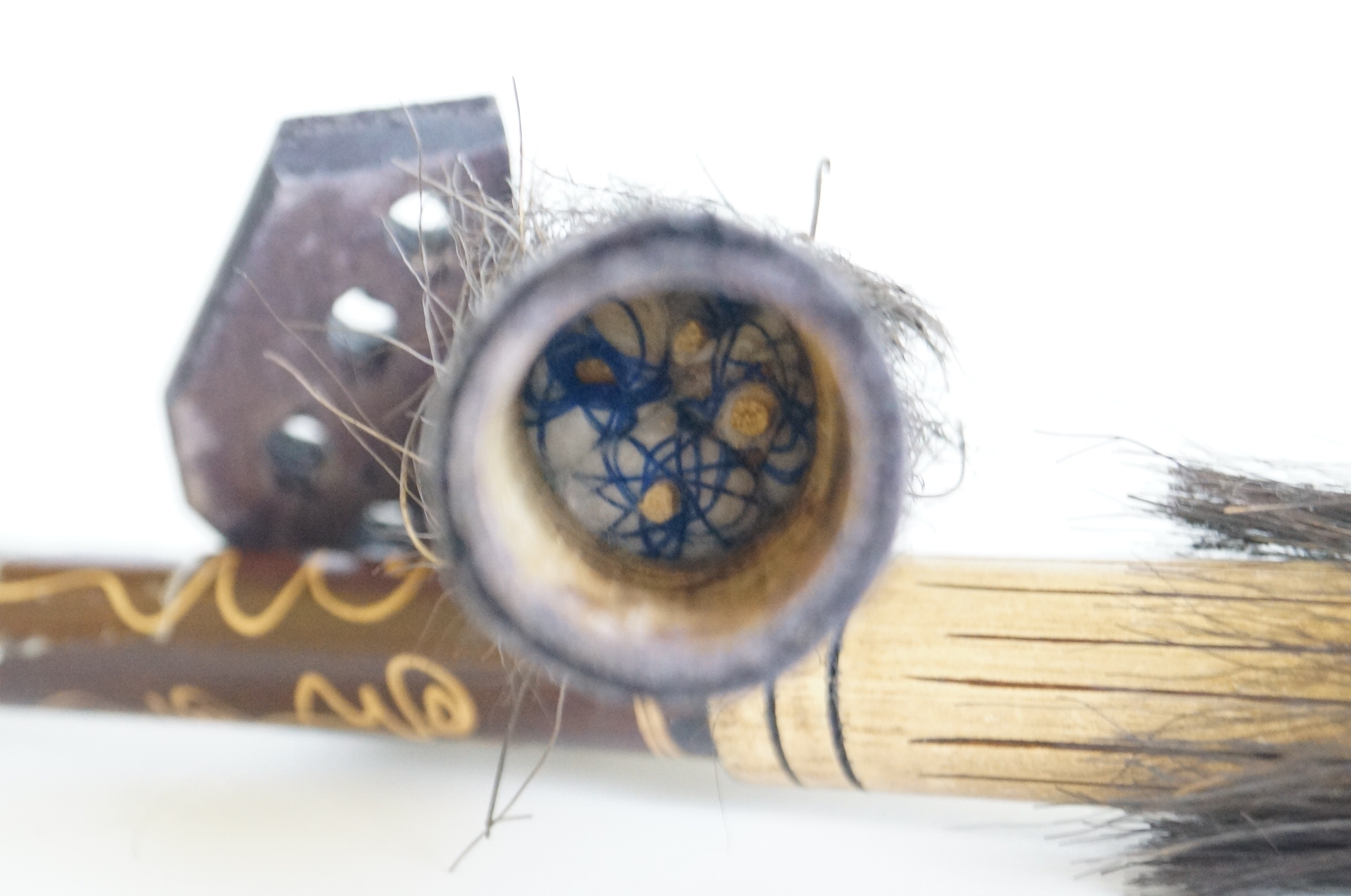 Handcrafted Indonesian Tribal Blow Dart Gun, Darts and Pouch