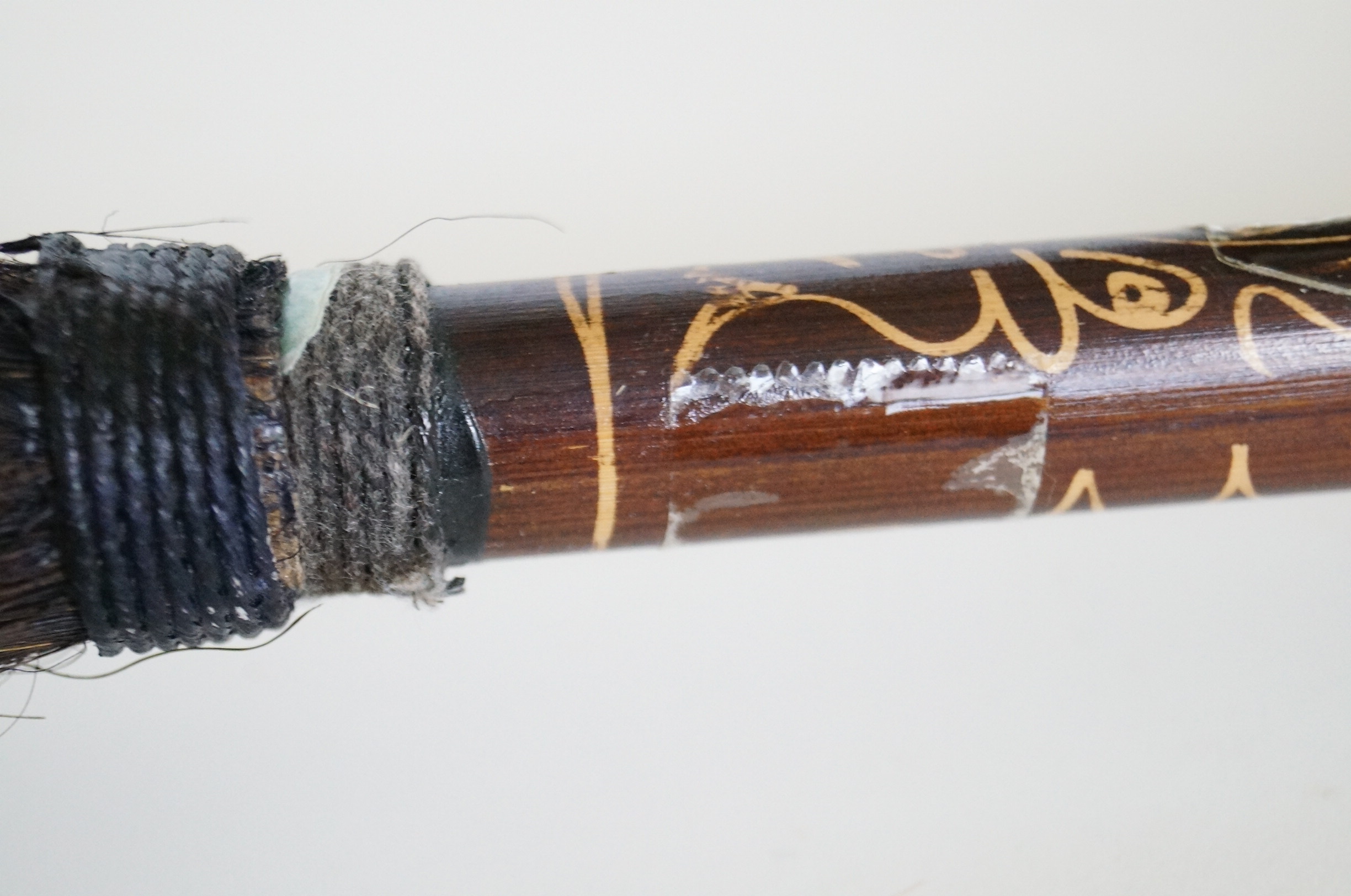 Handcrafted Indonesian Tribal Blow Dart Gun, Darts and Pouch