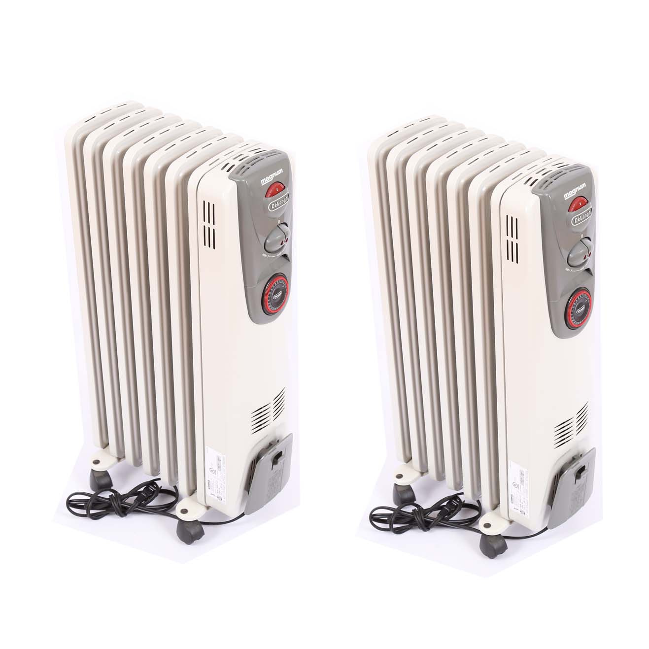 Pair of DeLonghi Magnum Electric Rolling Heaters