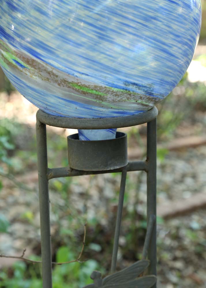Gazing Ball Garden Stake
