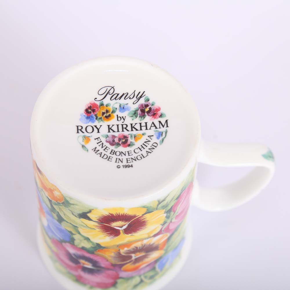 Roy Kirkham "Pansy" Bone China Mugs