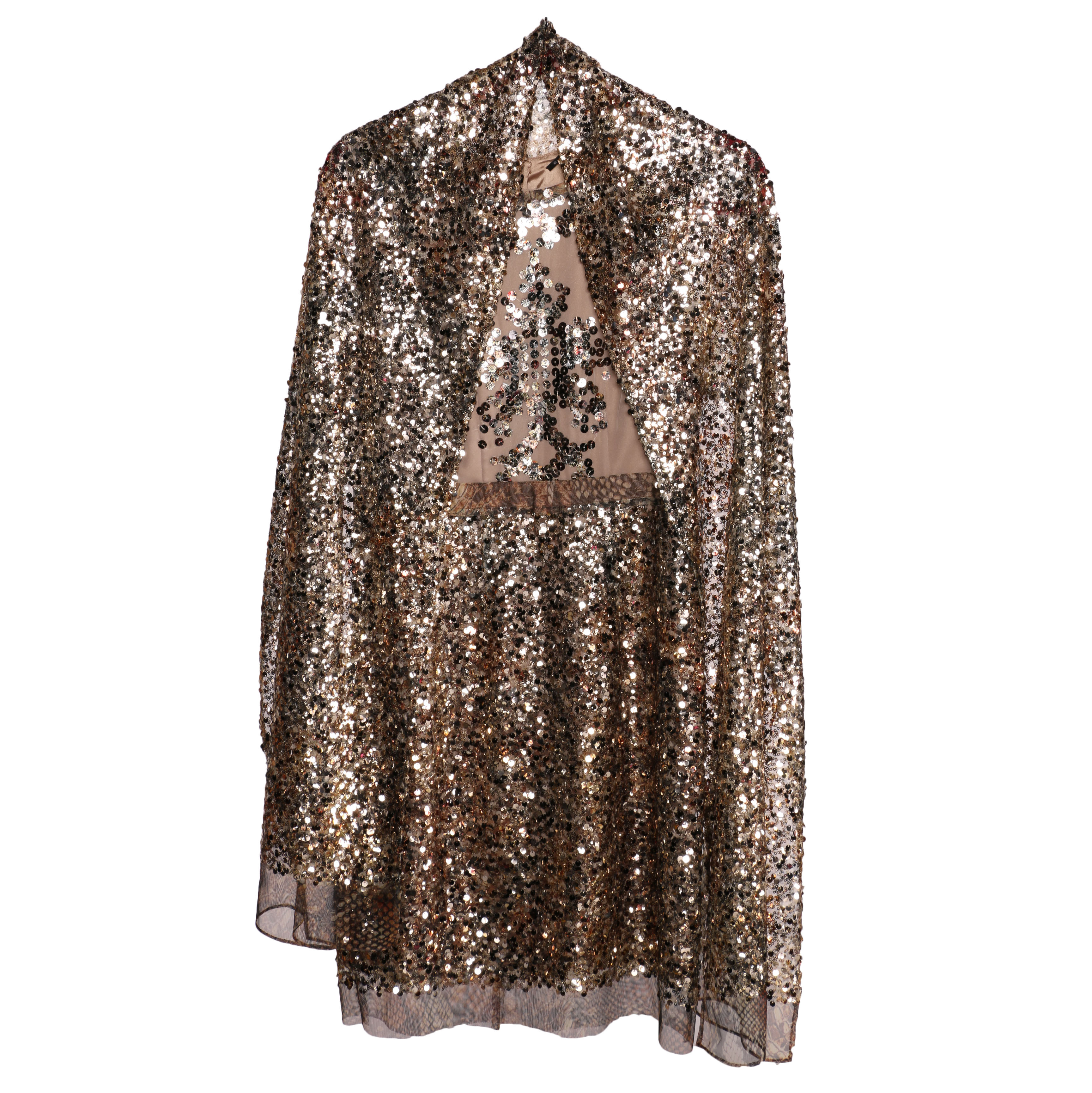 Elie Tahari Sequined Dress with Wrap