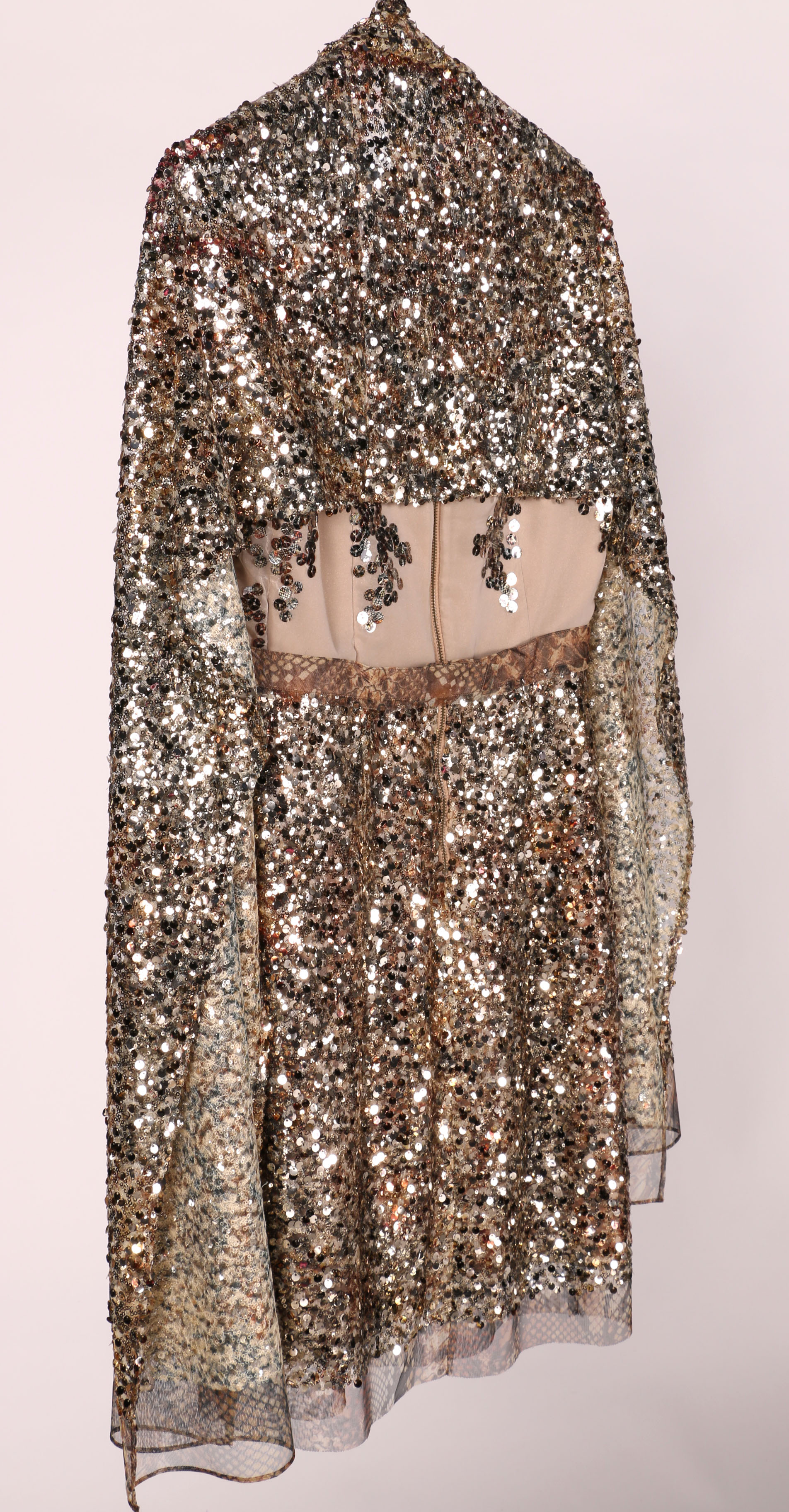 Elie Tahari Sequined Dress with Wrap