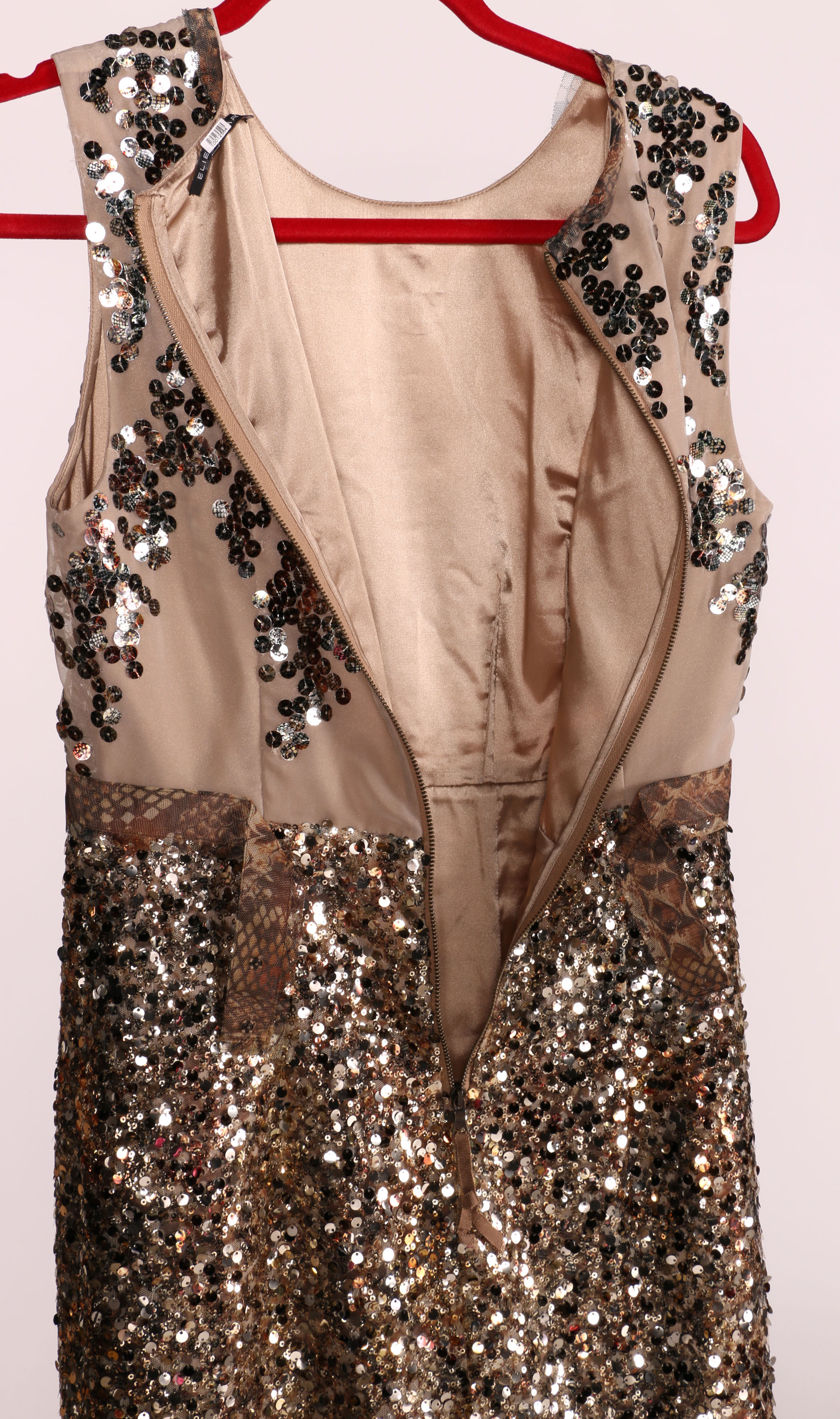 Elie Tahari Sequined Dress with Wrap