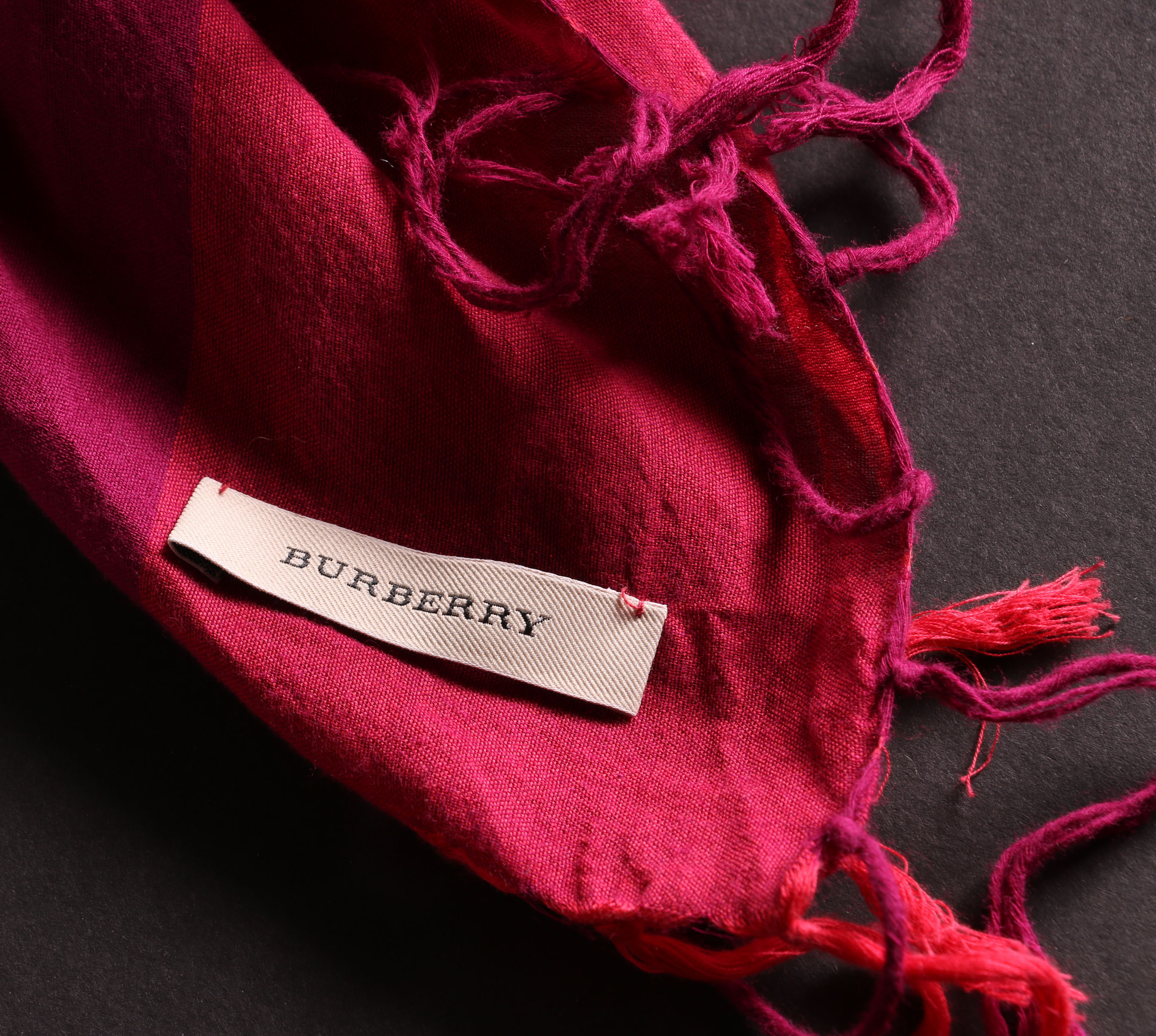 Orange and Pink Burberry Scarf