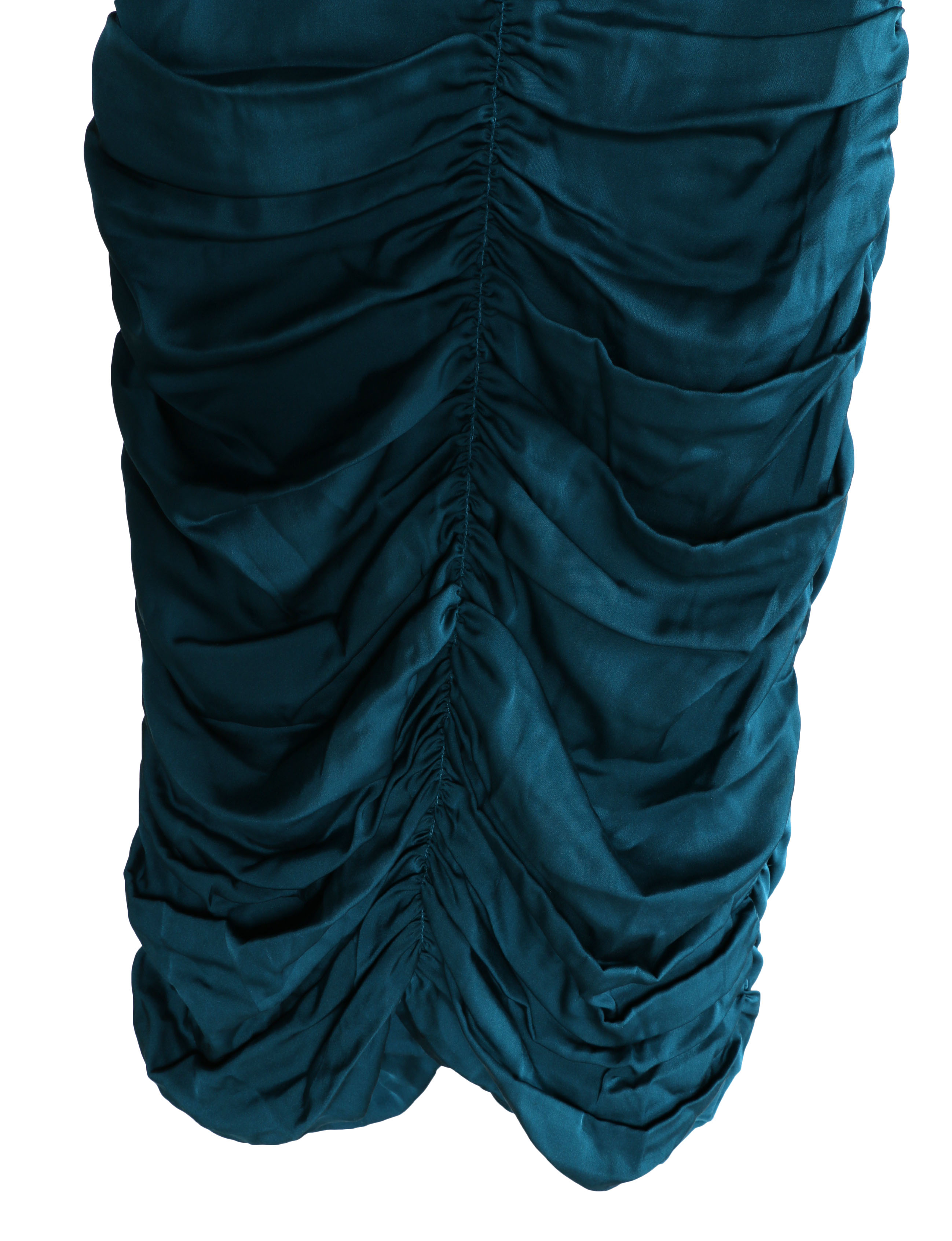 Laila Azhar Teal Ruched Cocktail Dress