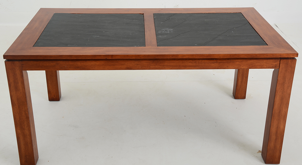 Ashley Furniture Slate Top Dining Table and Six Chairs