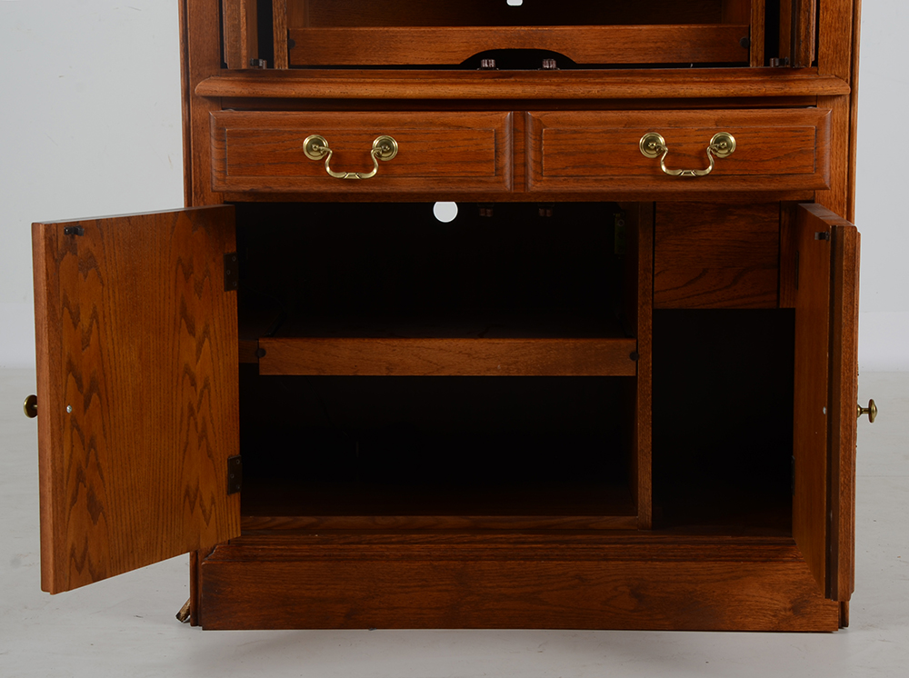 Hooker Furniture Oak Entertainment Armoire