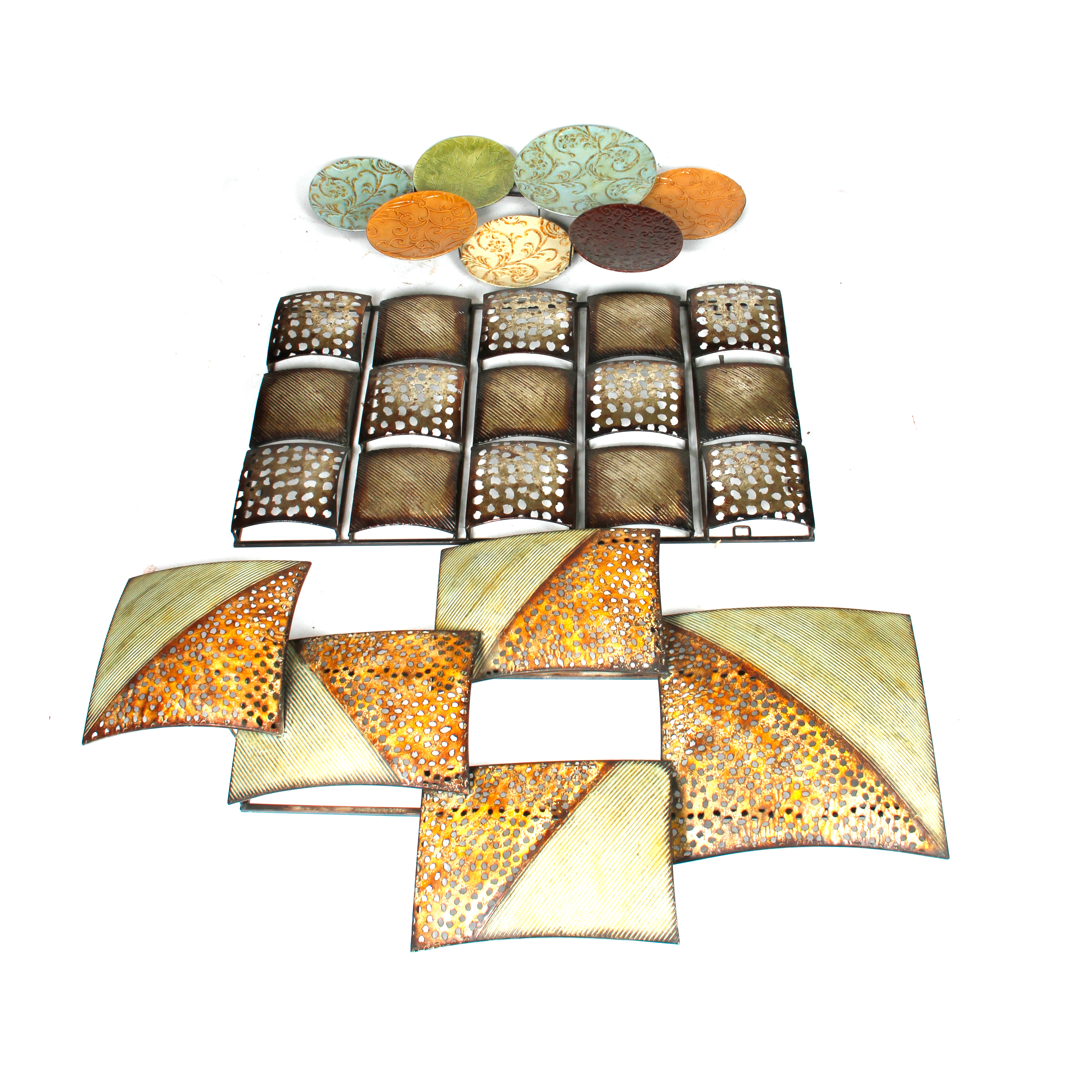 Collection of Metal Modern Wall Hangings