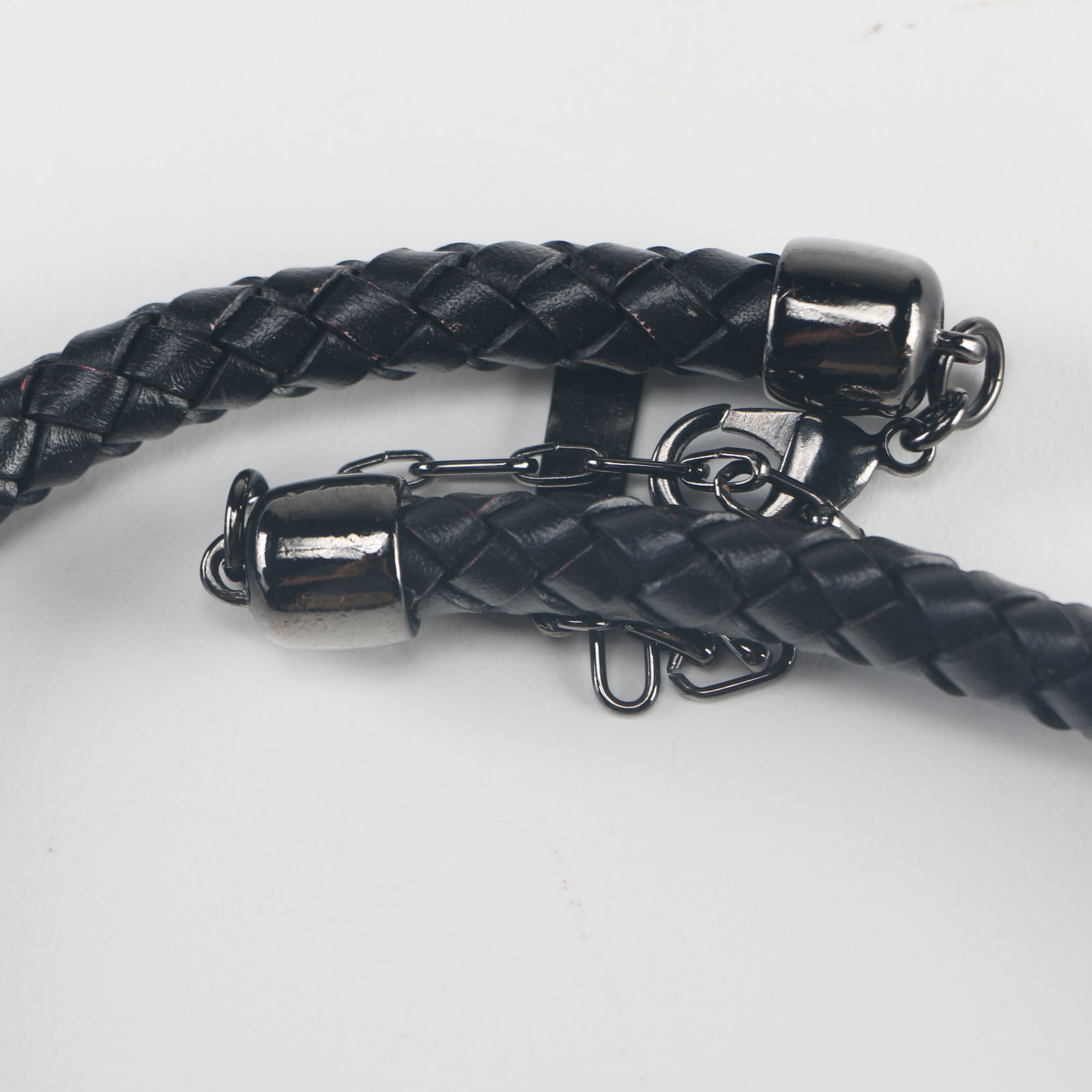 Sachin & Babi Black Leather Rope and Lucite Necklace
