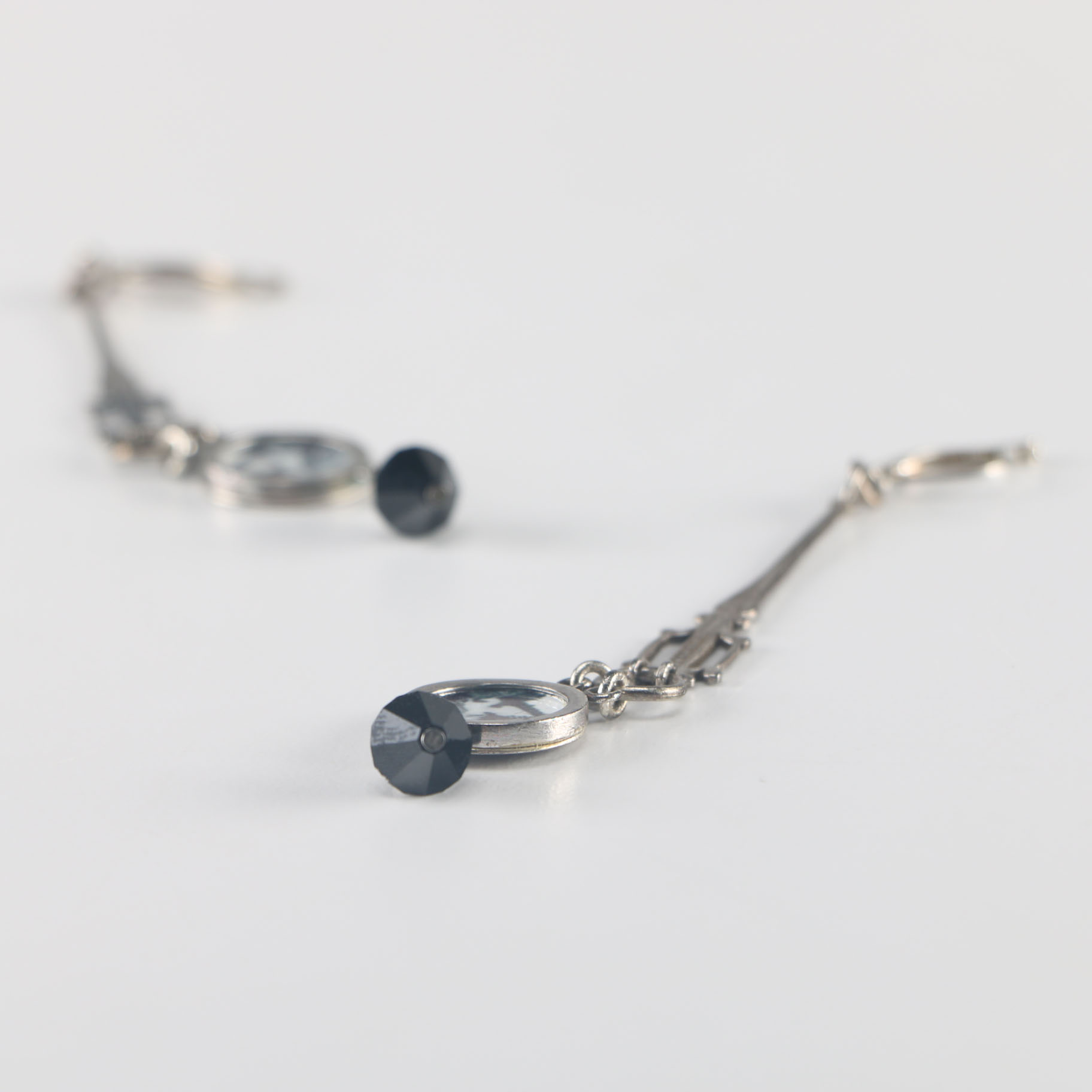 Silver Tone Pegasus Dangle Earrings