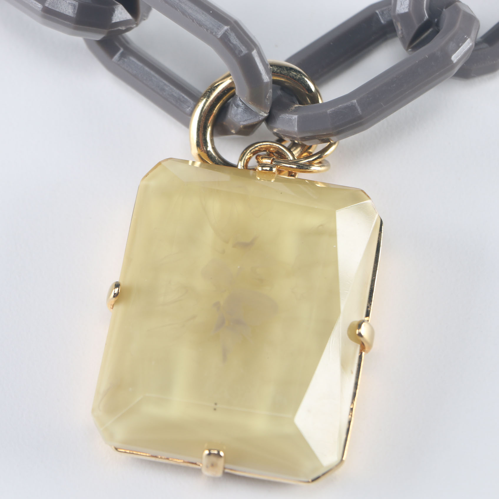 Marc Jacobs Acrylic and Simulated Stone Necklace