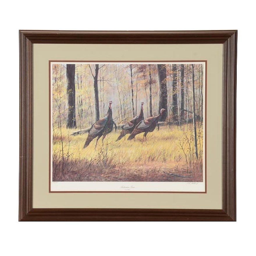 N. C. Miller Jr. Signed Limited Edition Print "Autumn Trio"