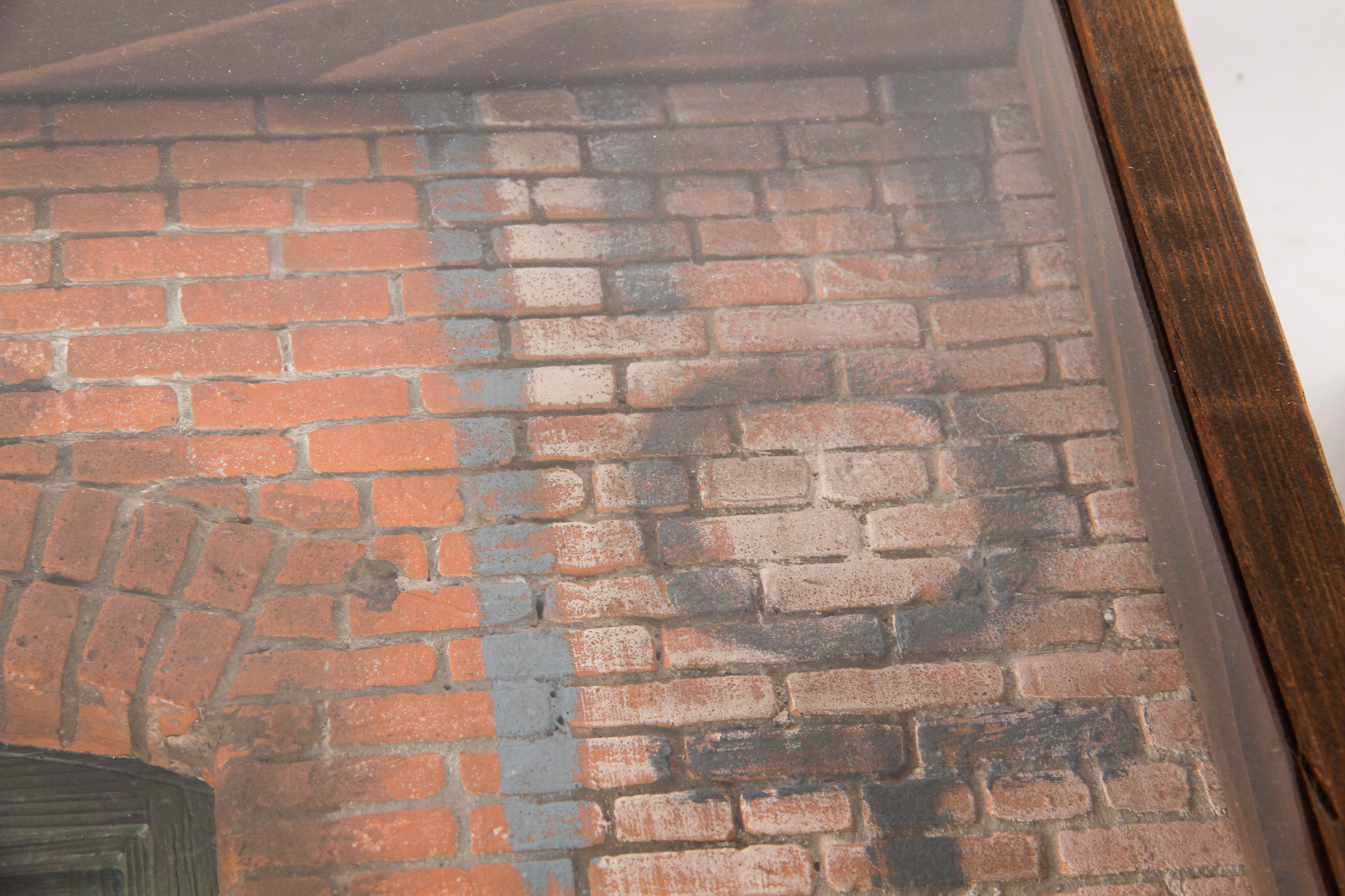 Pair of Michael Garman Framed Cityscape Shadow Boxes