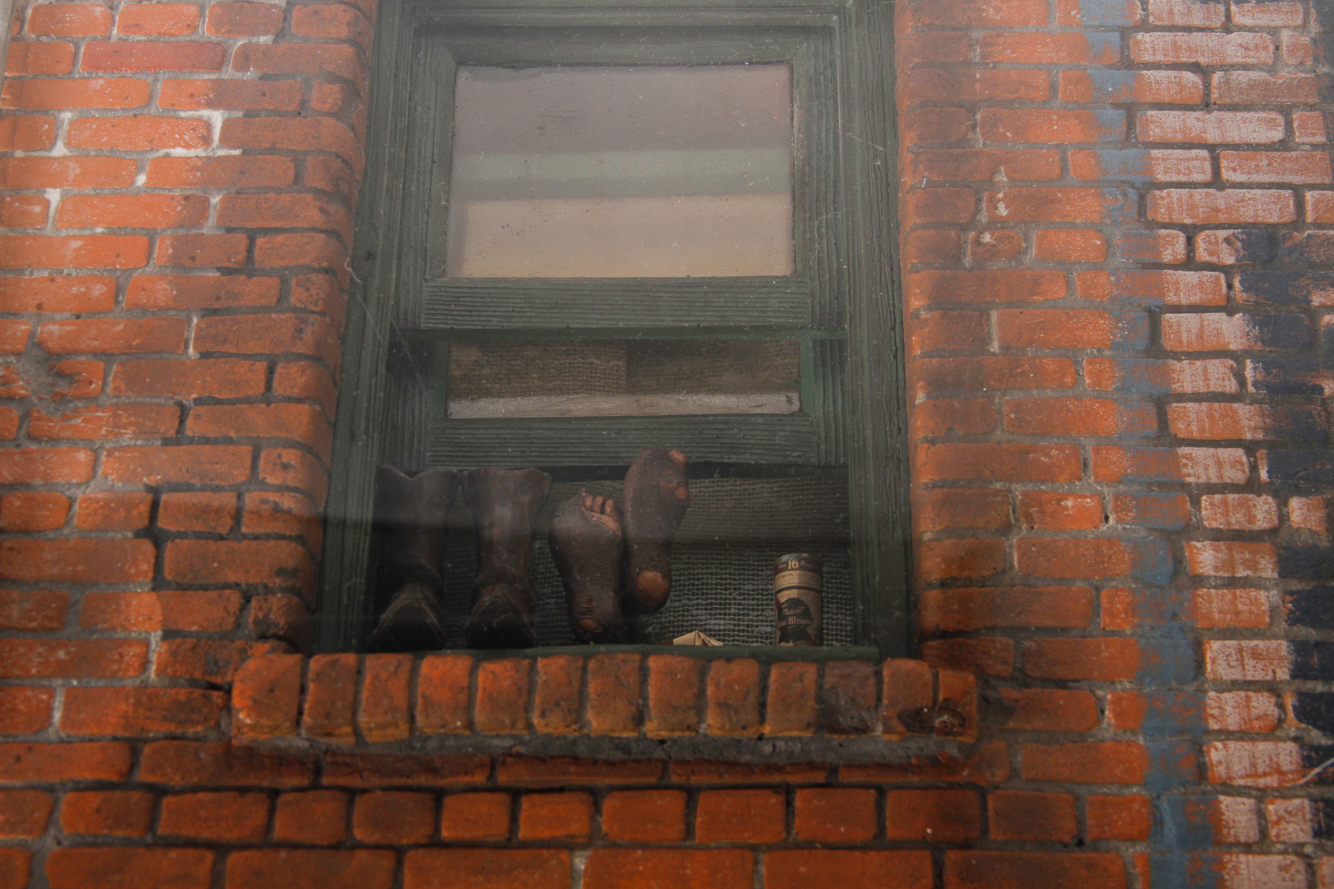 Pair of Michael Garman Framed Cityscape Shadow Boxes