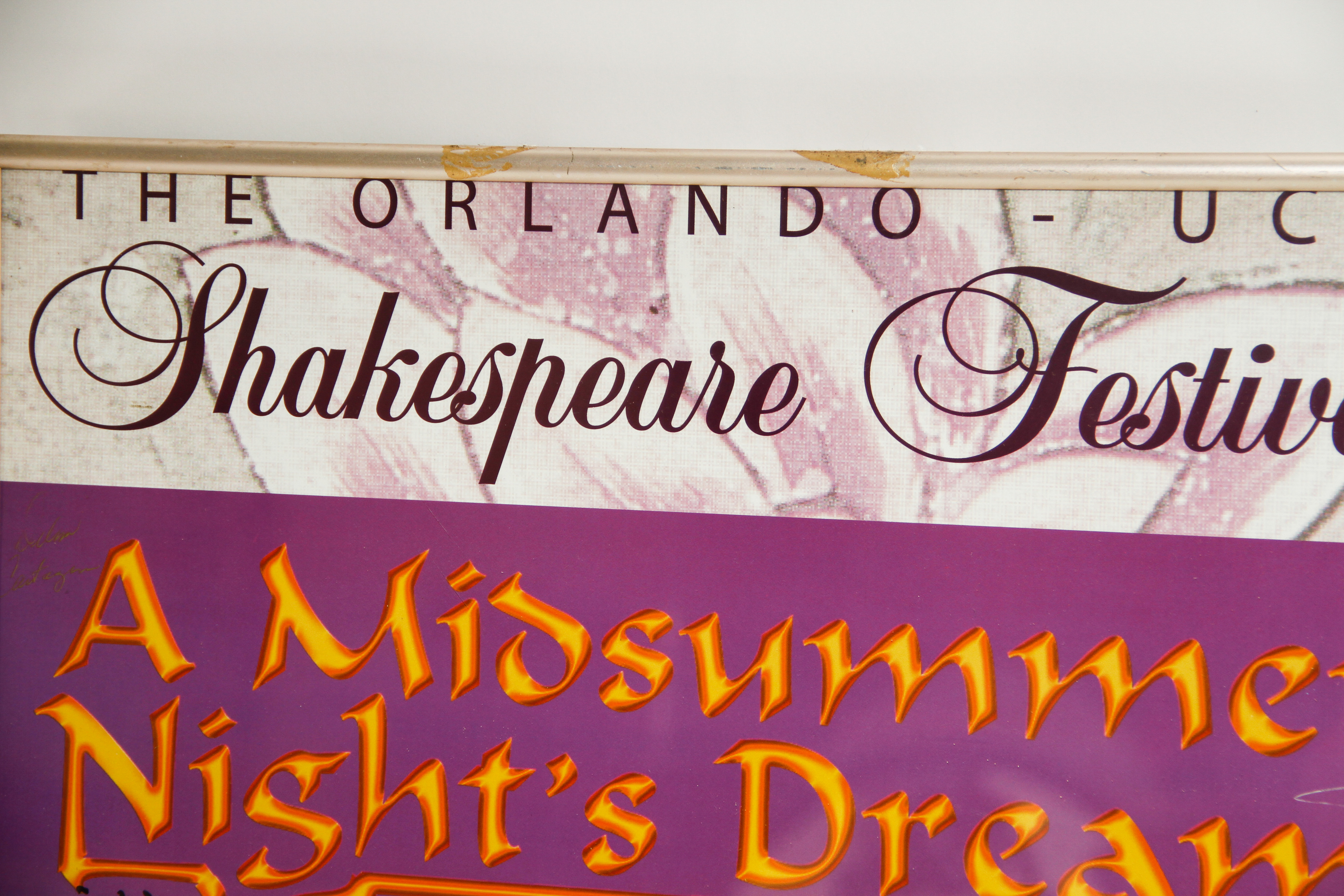 Shakesphere Festival Midsummer Nights Dream Signed Event Poster, 1998