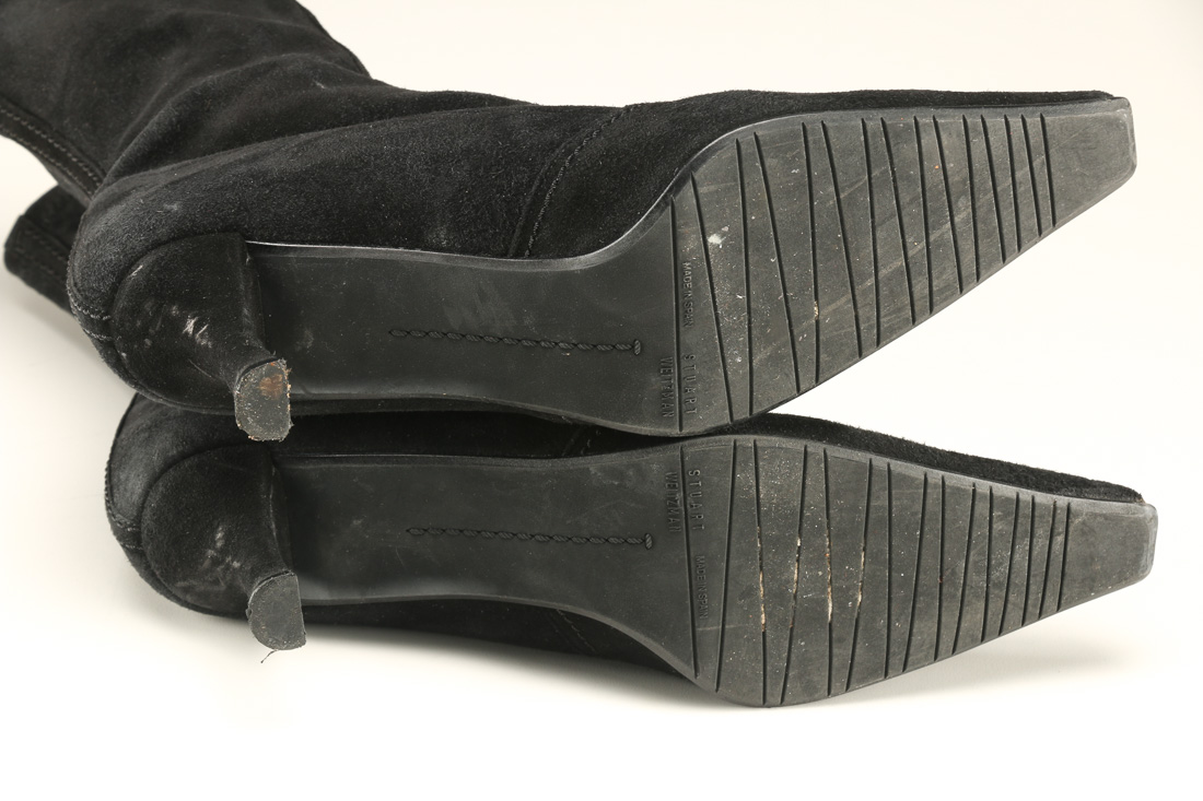 Stuart Weitzman Black Suede Boots