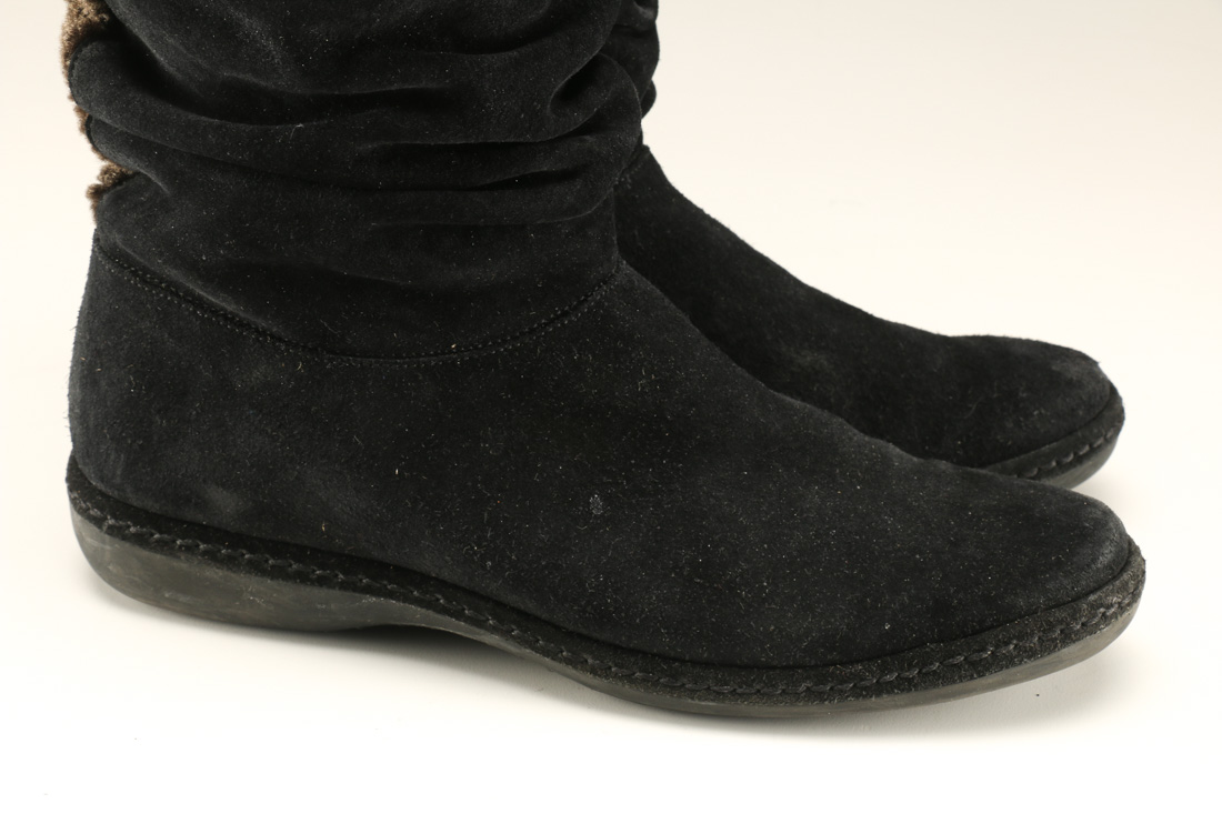 Stuart Weitzman Black Suede Winter Boot