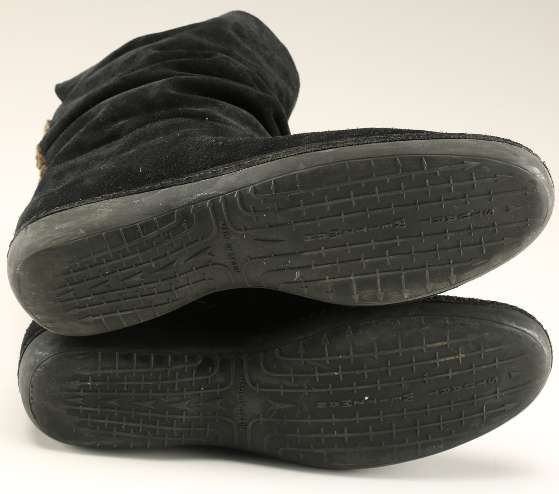 Stuart Weitzman Black Suede Winter Boot