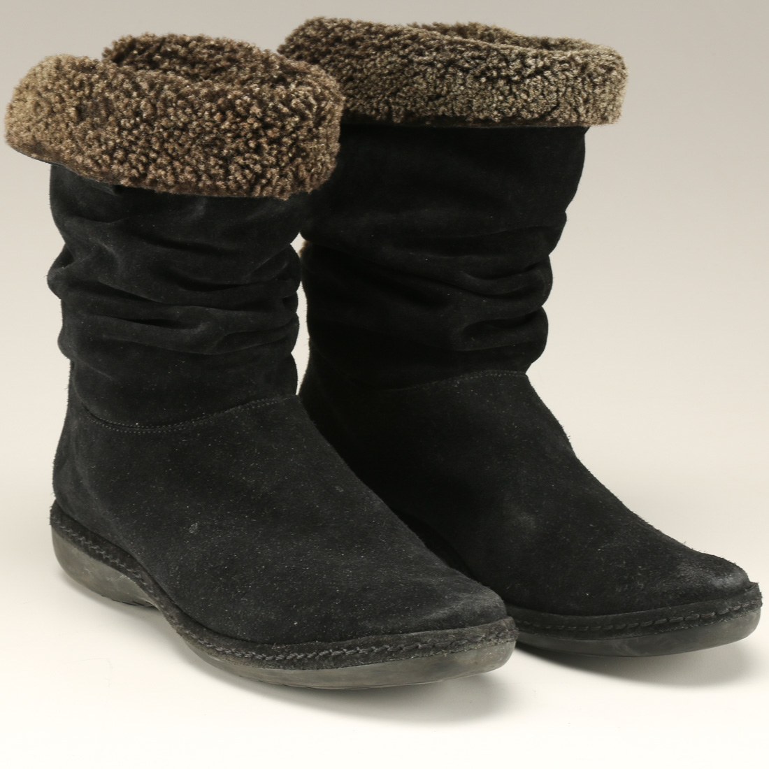 Stuart Weitzman Black Suede Winter Boot