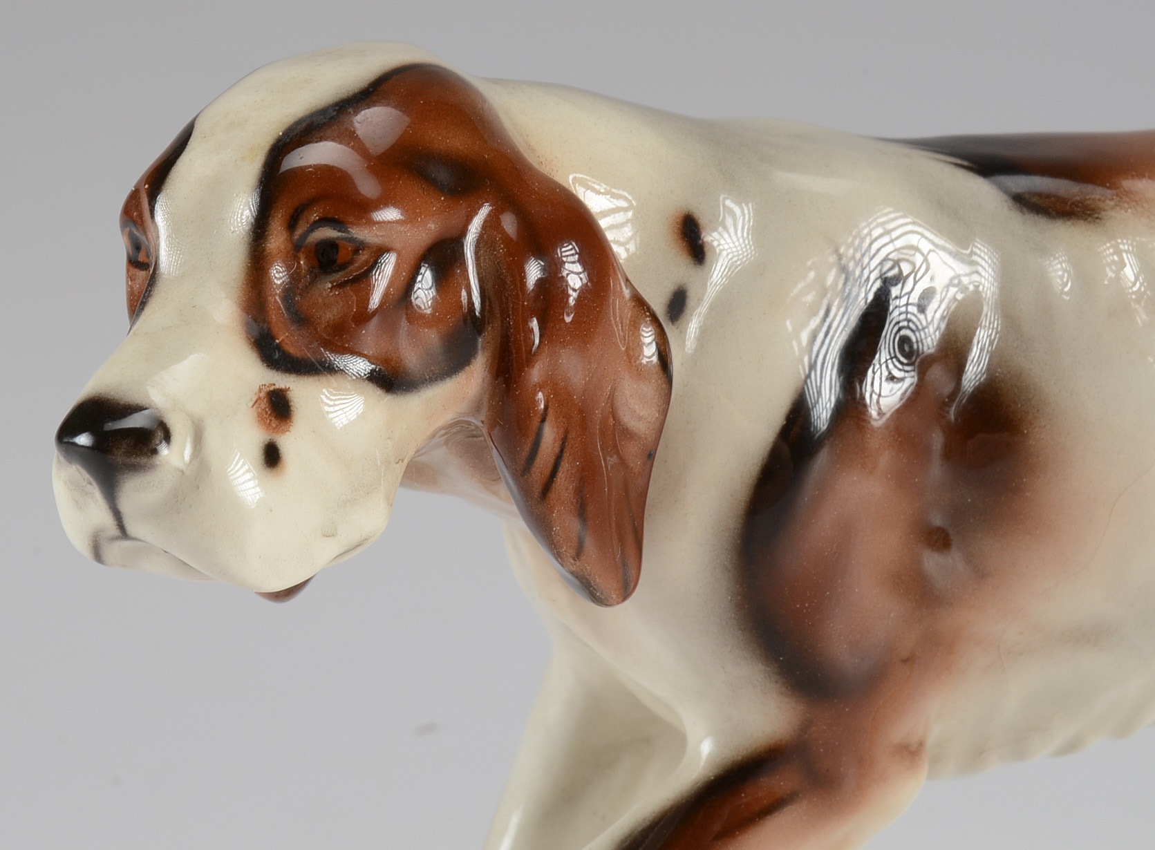 E&R Austria Porcelain Pointer Dog Figurine