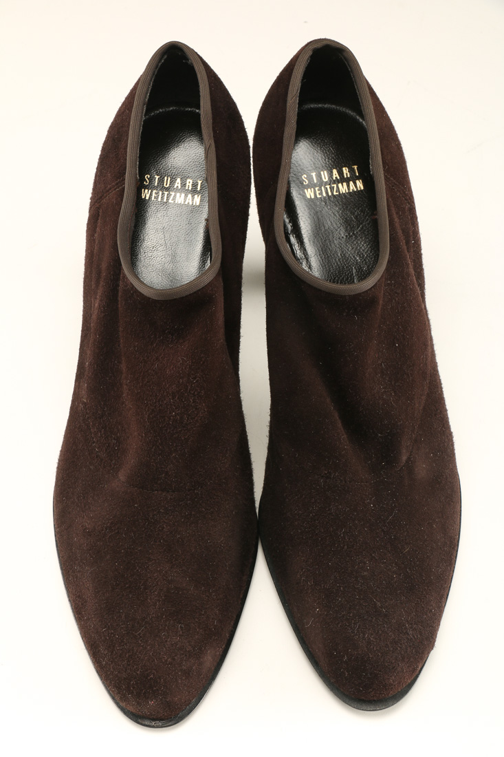 Stuart Weitzman Brown Suede Booties