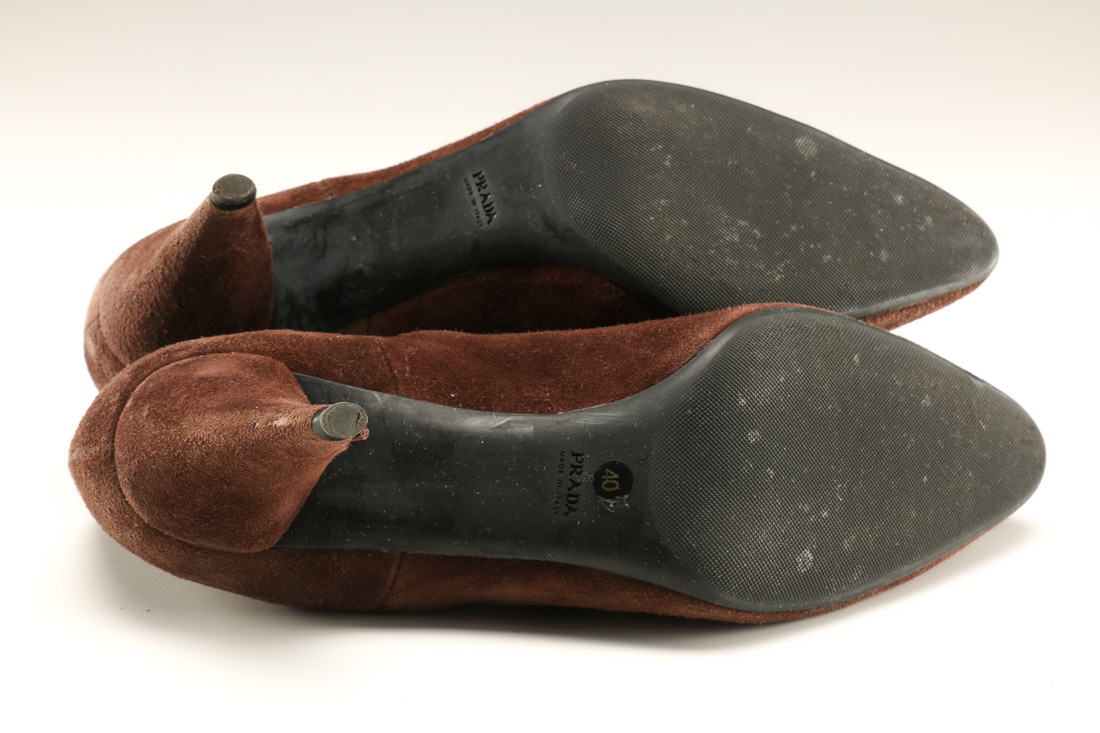 Women's Prada Brown Suede Bootie