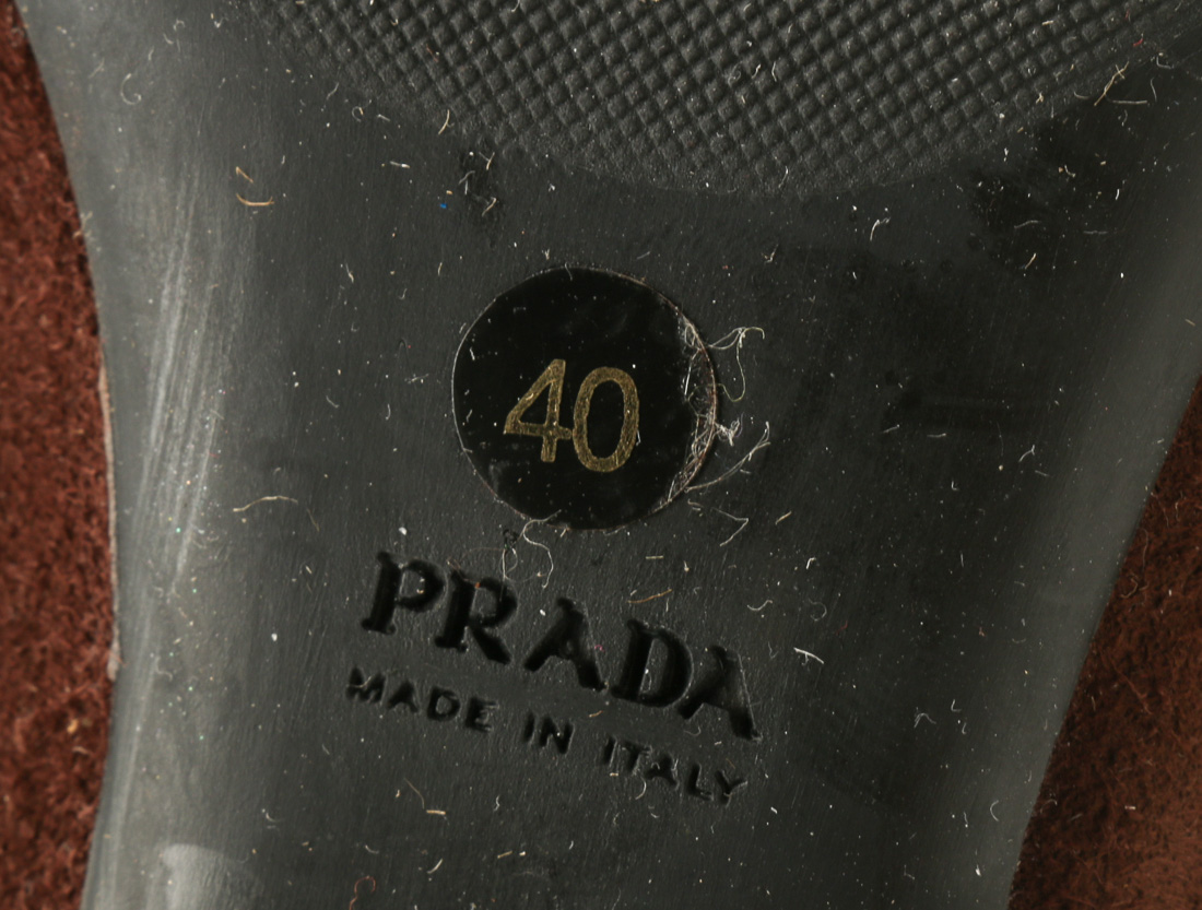 Women's Prada Brown Suede Bootie