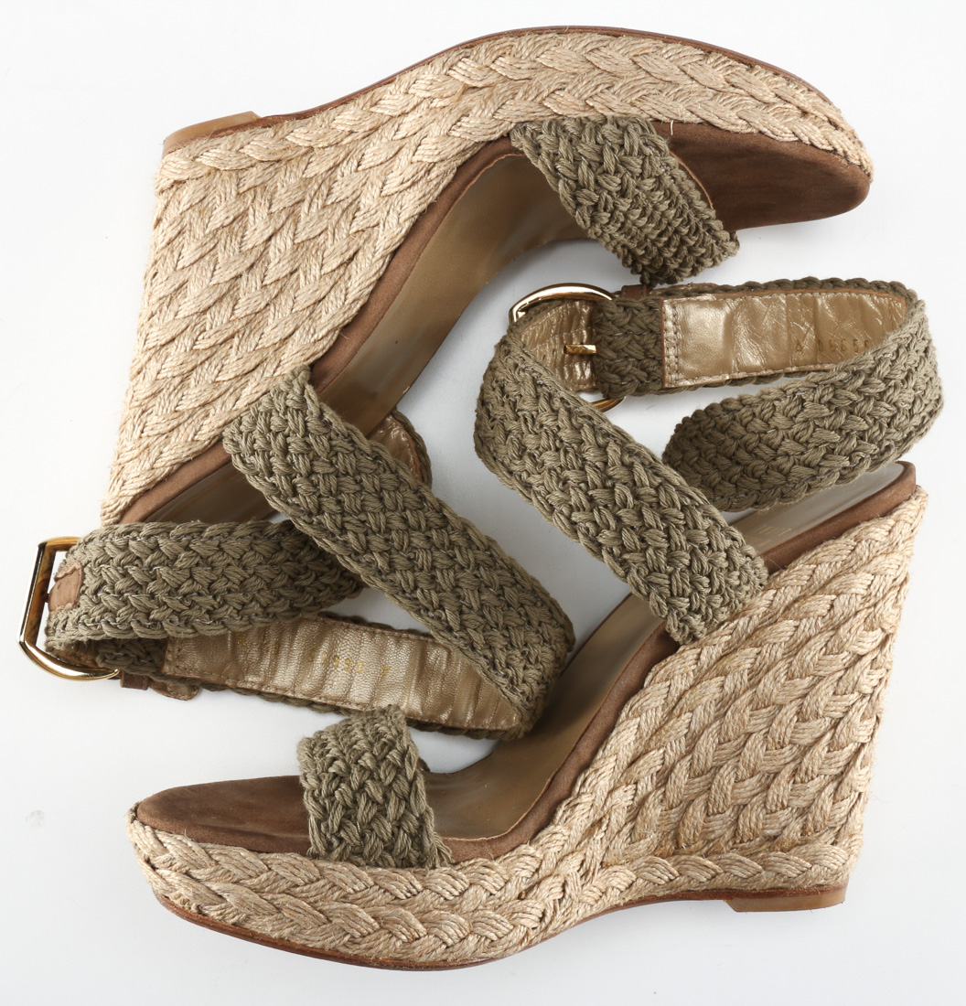 Collection of Stuart Weitzman Braided Jute Wedges