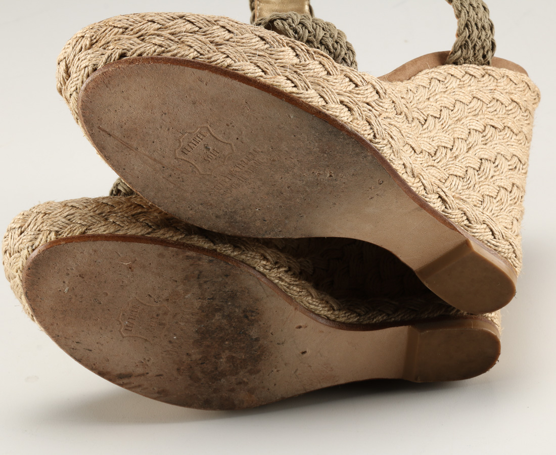 Collection of Stuart Weitzman Braided Jute Wedges