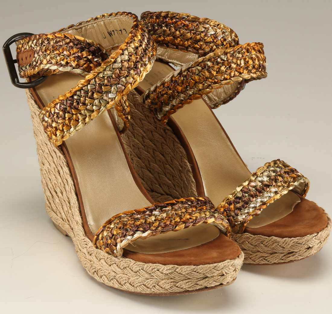 Collection of Stuart Weitzman Braided Jute Wedges