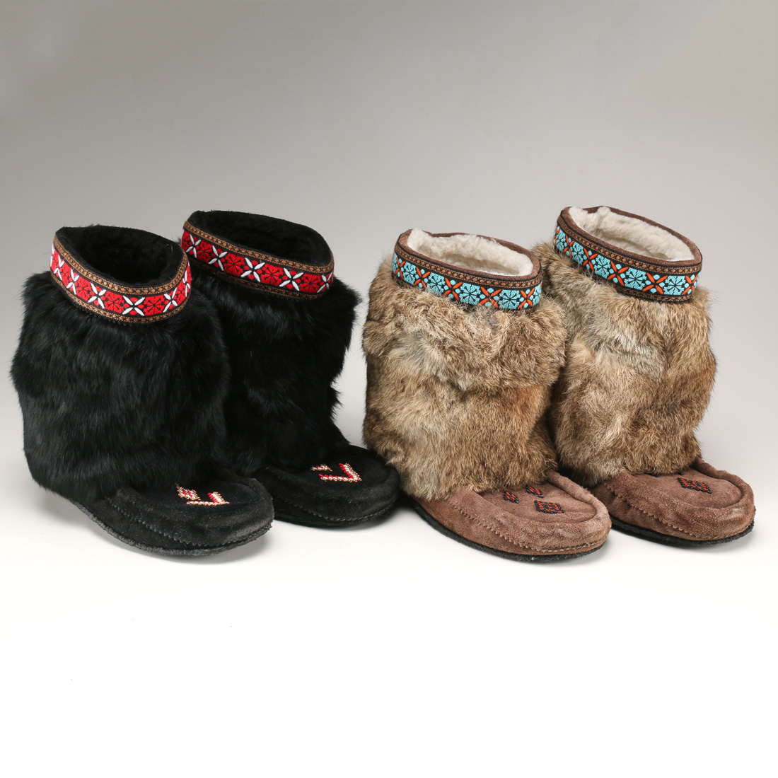 Muks Fur Moccasin Boots