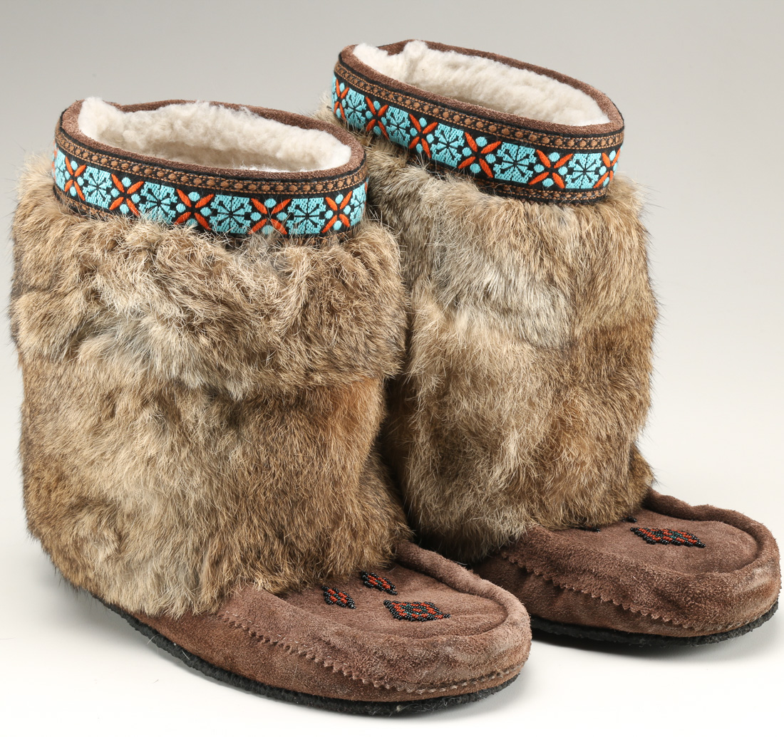 Muks Fur Moccasin Boots