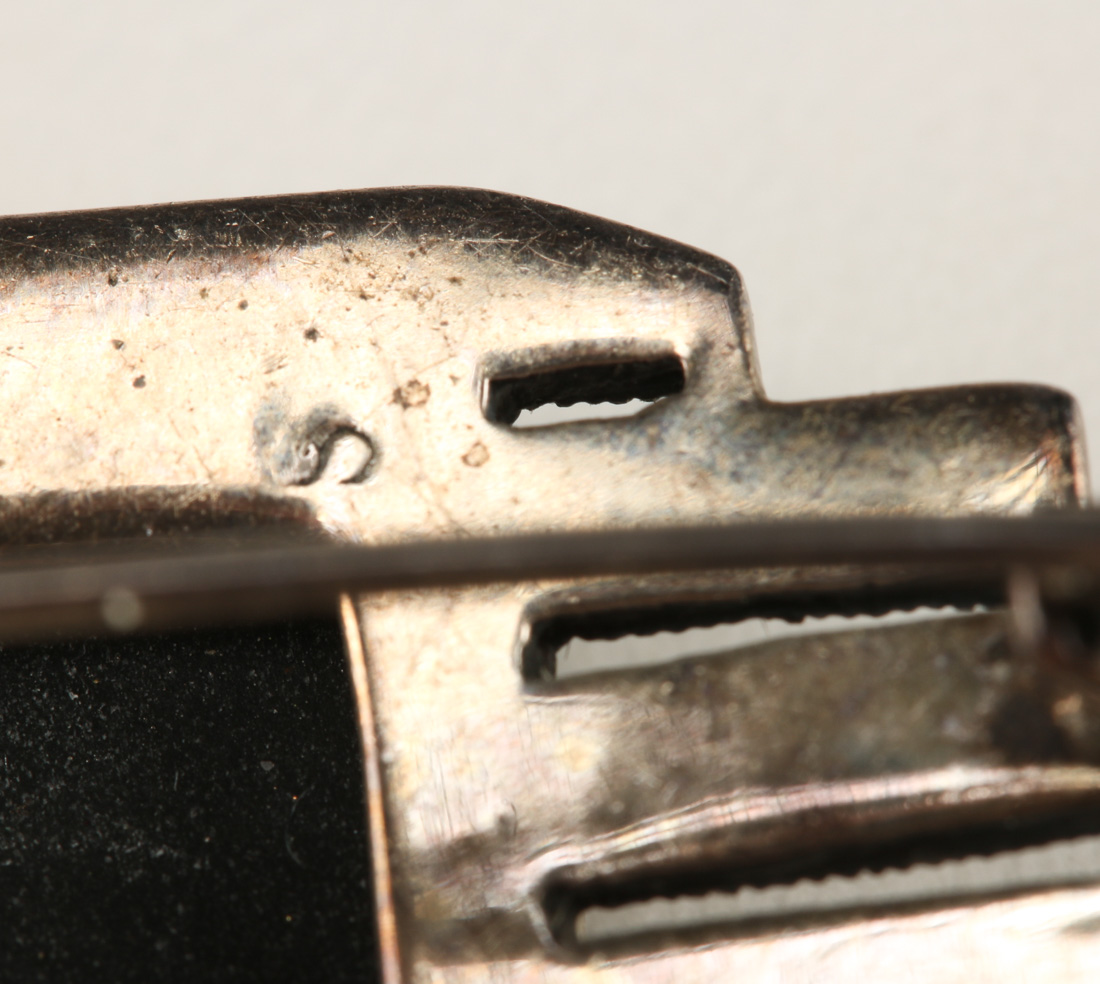 Sterling Silver and Rhinestone Art Deco Style Brooch