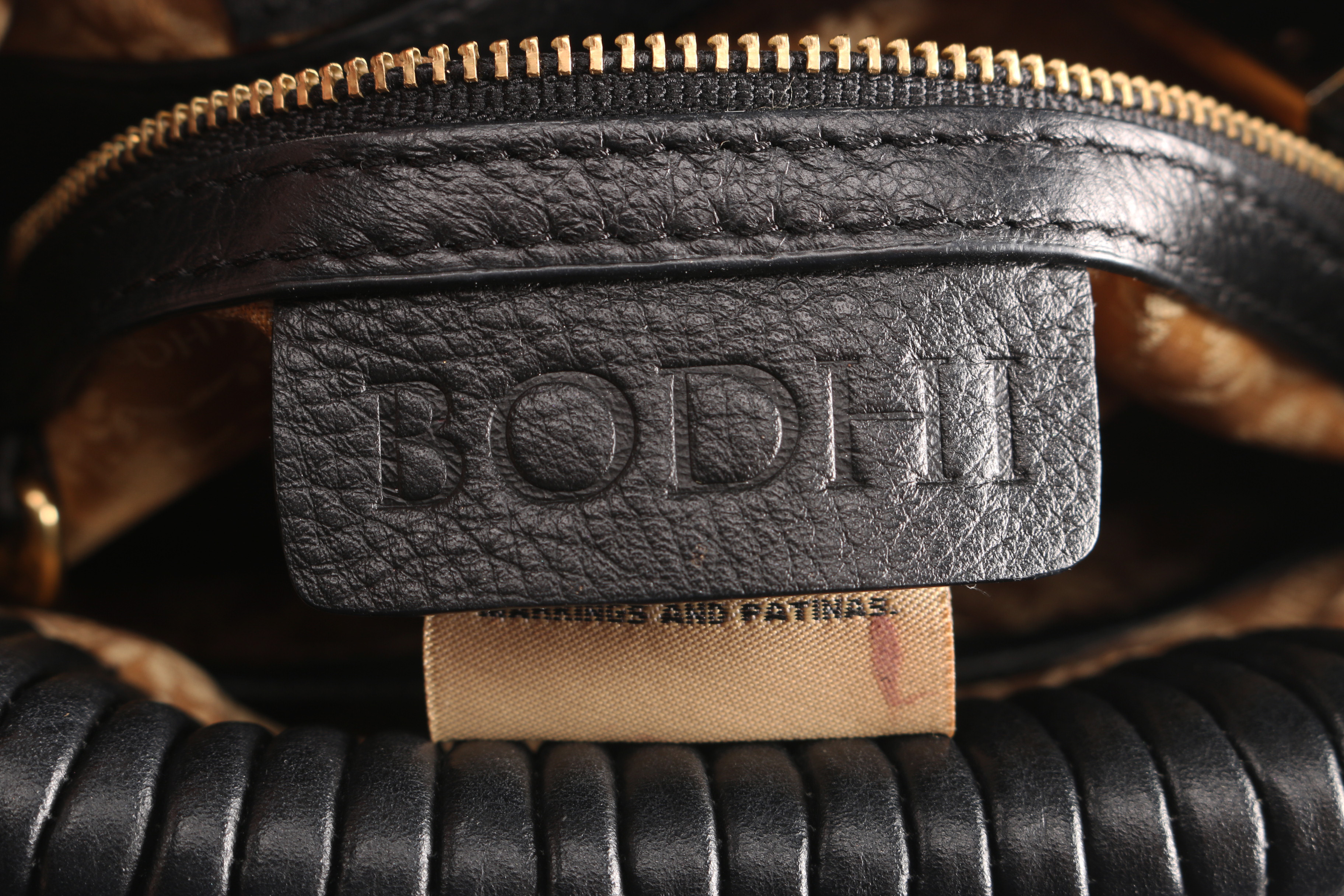 Black Leather Bodhi Clutch