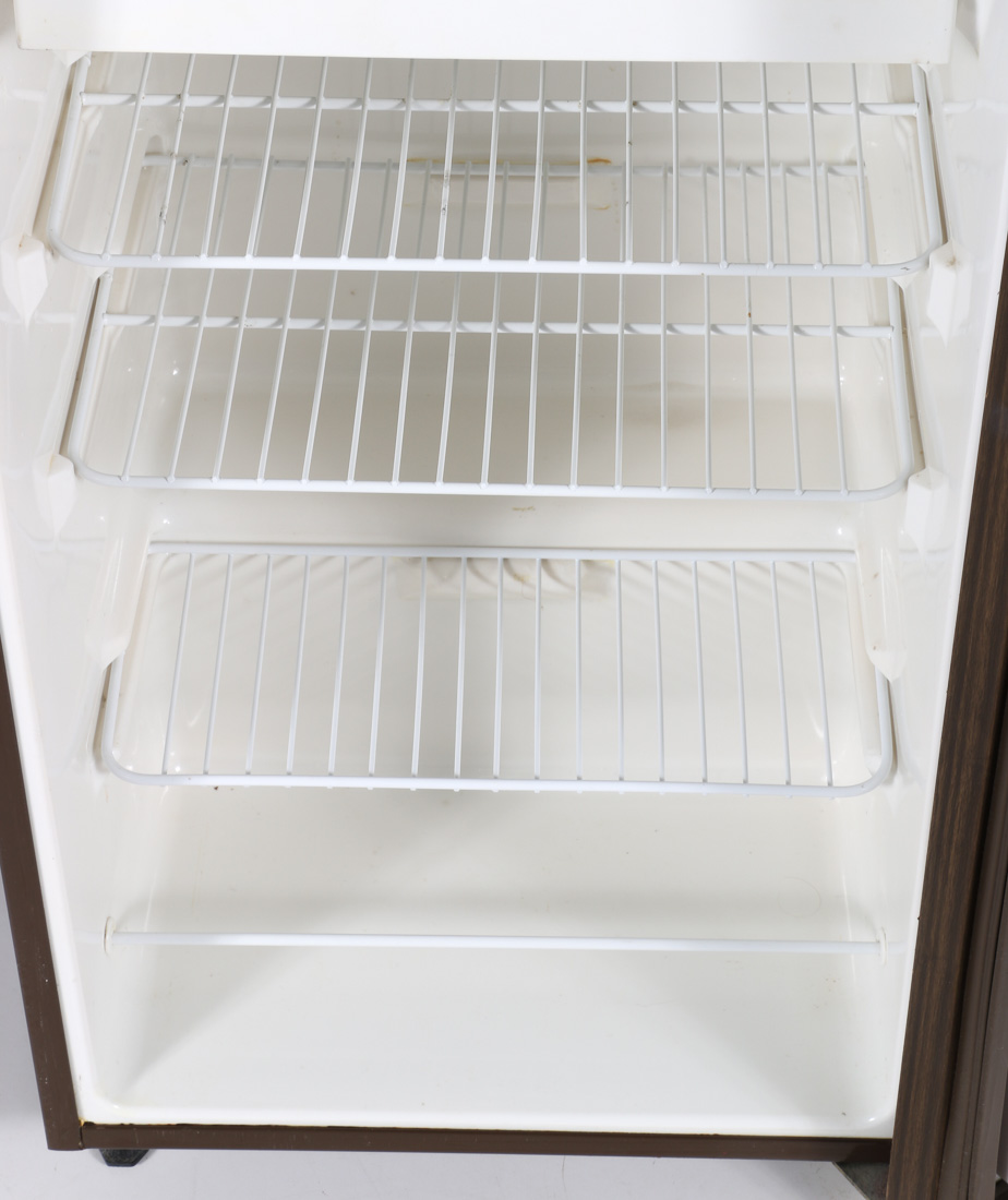 1991 General Electric Wood Laminate Mini Fridge