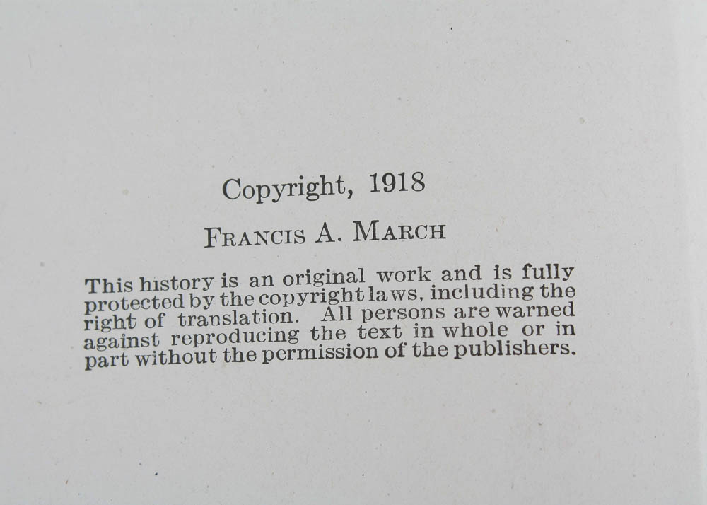 Six Volume First Edition Hardcover "History of the World War" by Francis A March