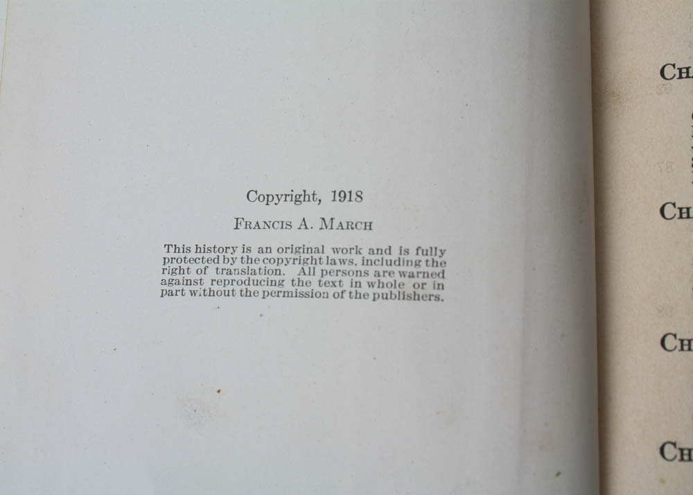 Six Volume First Edition Hardcover "History of the World War" by Francis A March