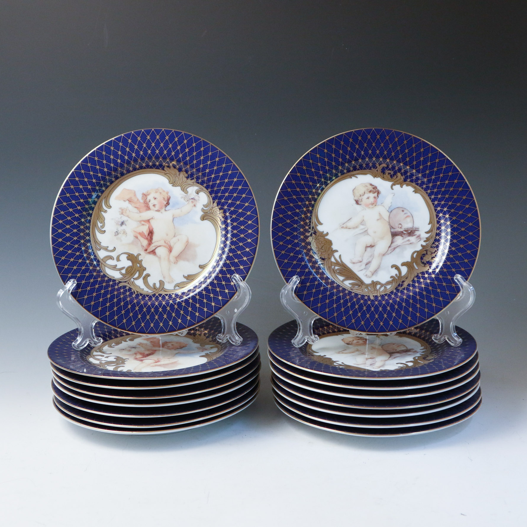 Fitz & Floyd "Les Anges" Porcelain Luncheon Plates