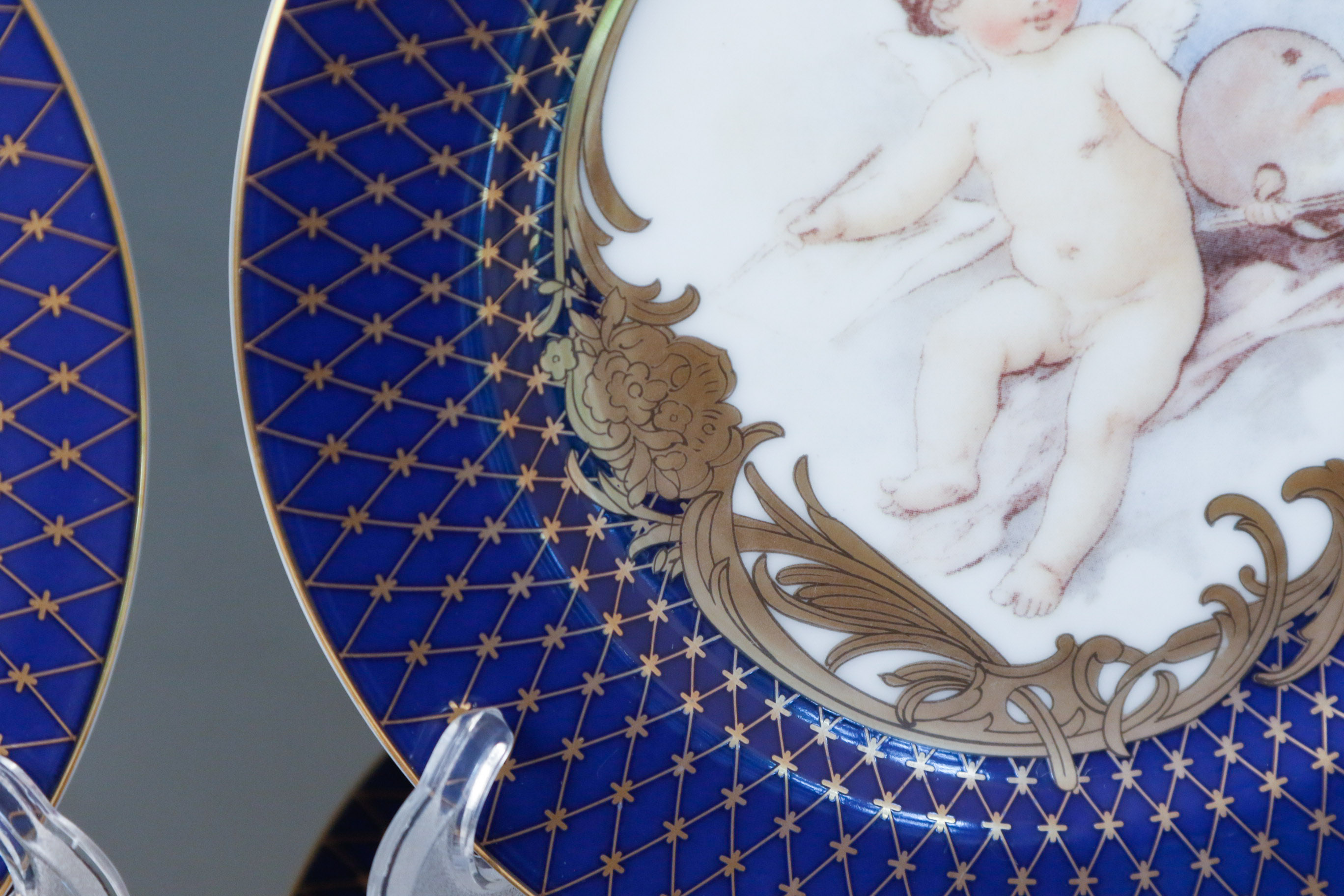 Fitz & Floyd "Les Anges" Porcelain Luncheon Plates